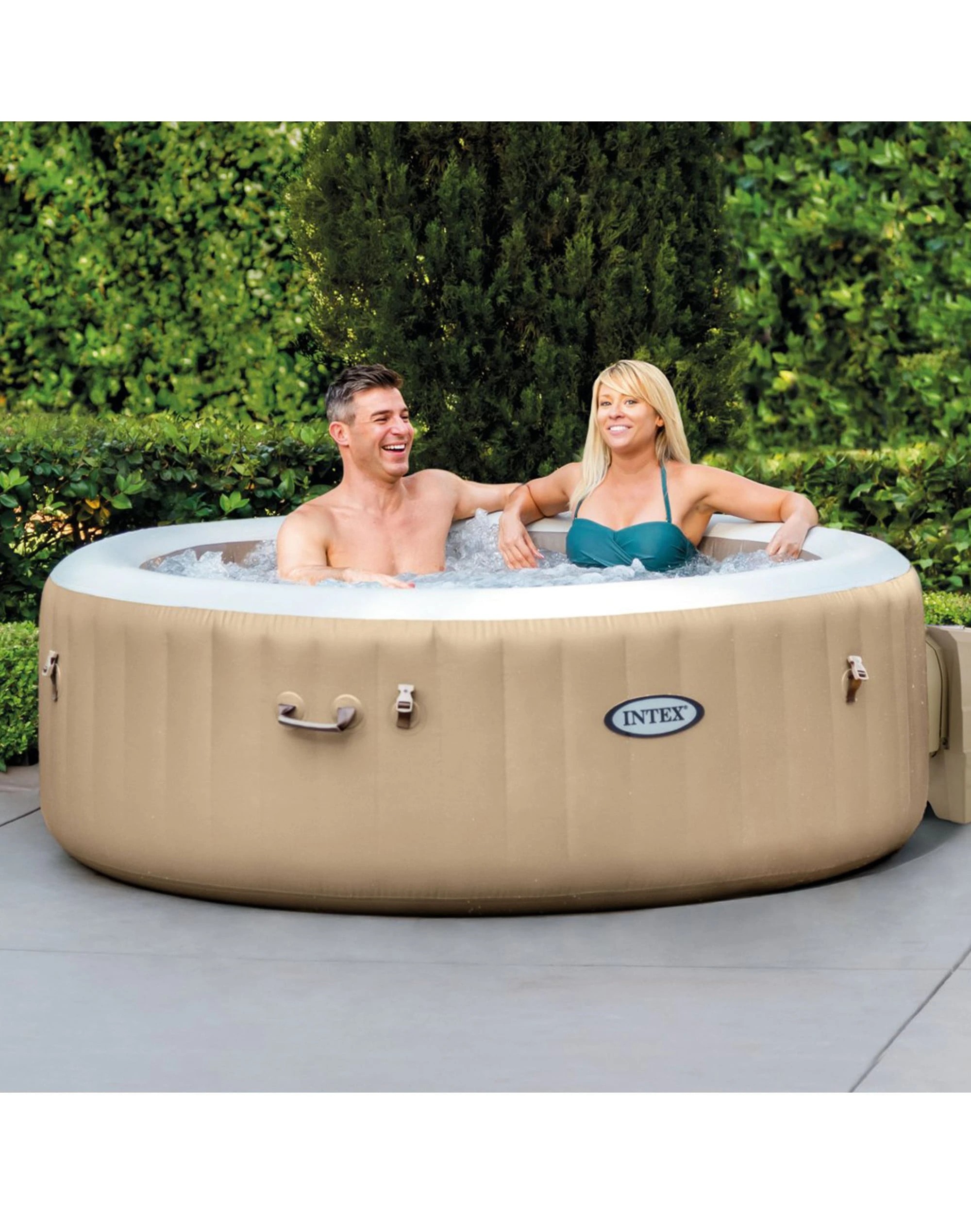 2 Intex PureSpa Bubble Massage Inflatable Hot Tub - 4-Person - Brown, 2 of 7