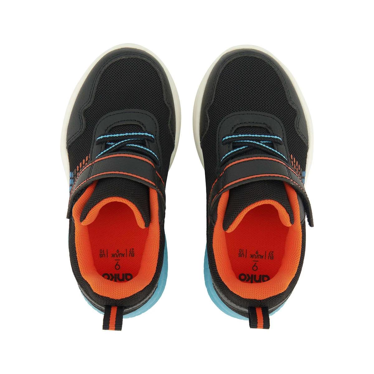 4 Junior Light Up High Top Shoes Black, 4 of 6