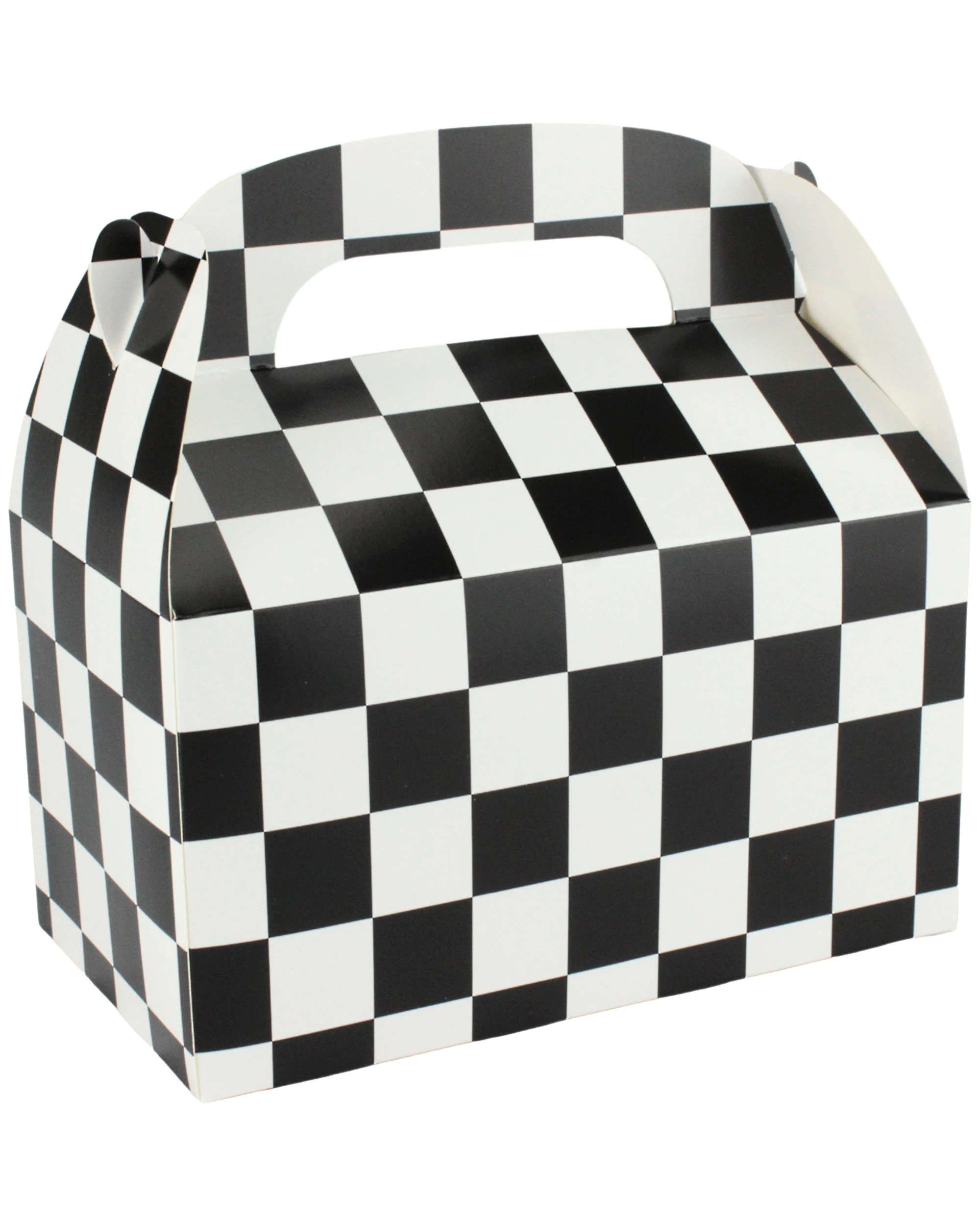 1 Partyrama Black and White Checkered Lolly/Treat Boxes Pack of 6, 1 of 3