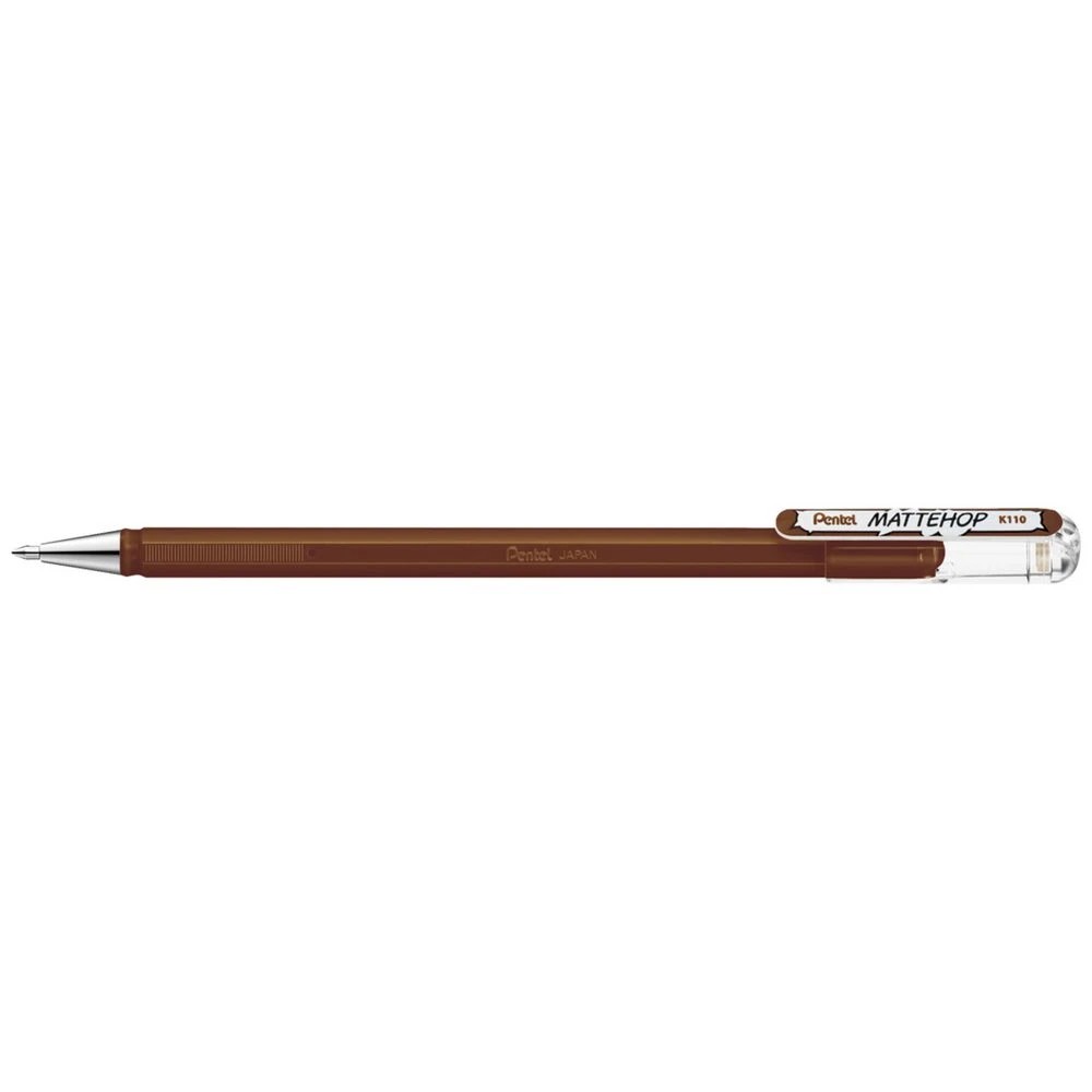 2 Pentel Mattehop Gel Pen 1.0mm Brown, 2 of 2
