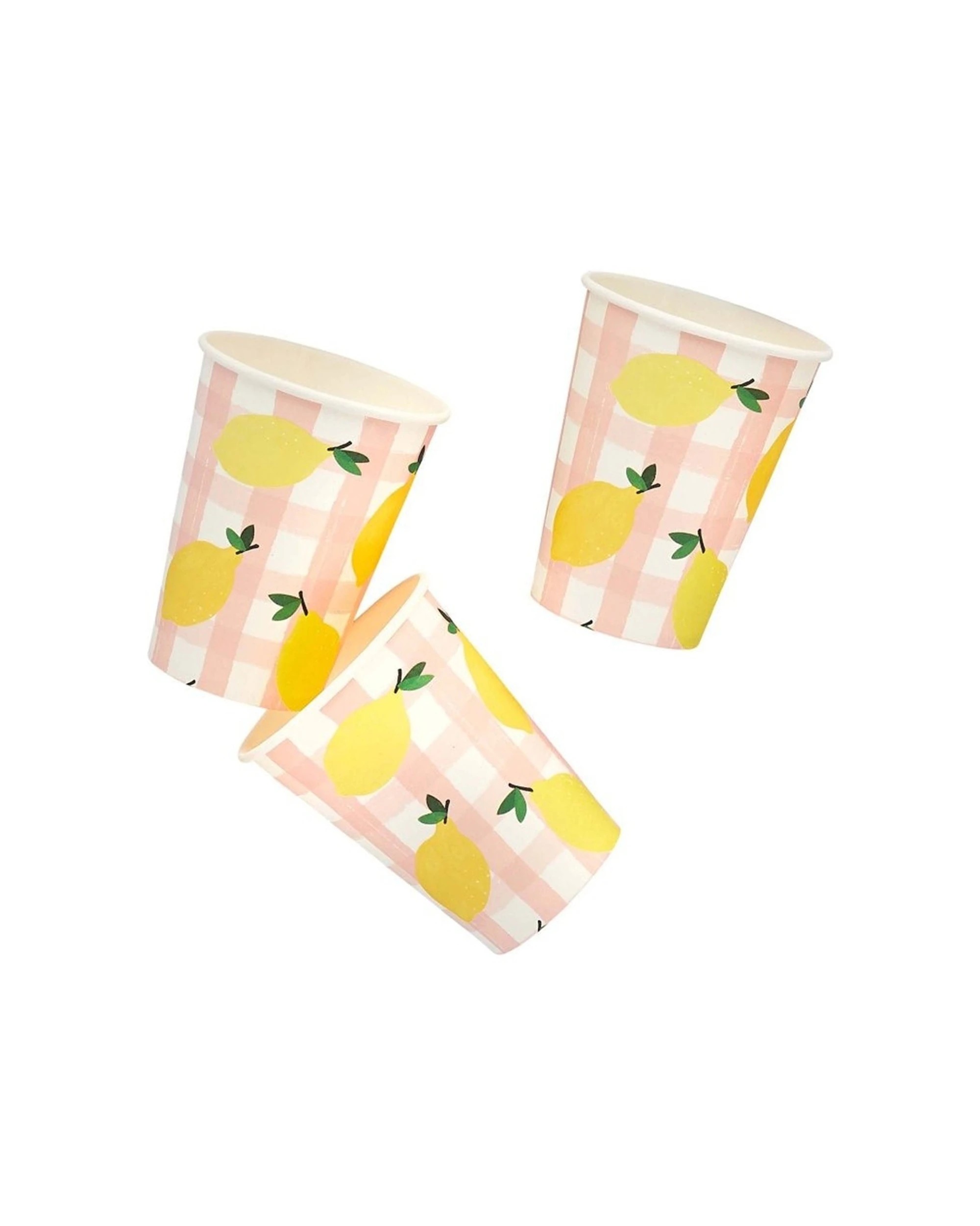 1 Anagram 8pc Summer Picnic Paper Cups Kids Birthday Party Tableware Decoration 250ml - Yellow, 1 of 1