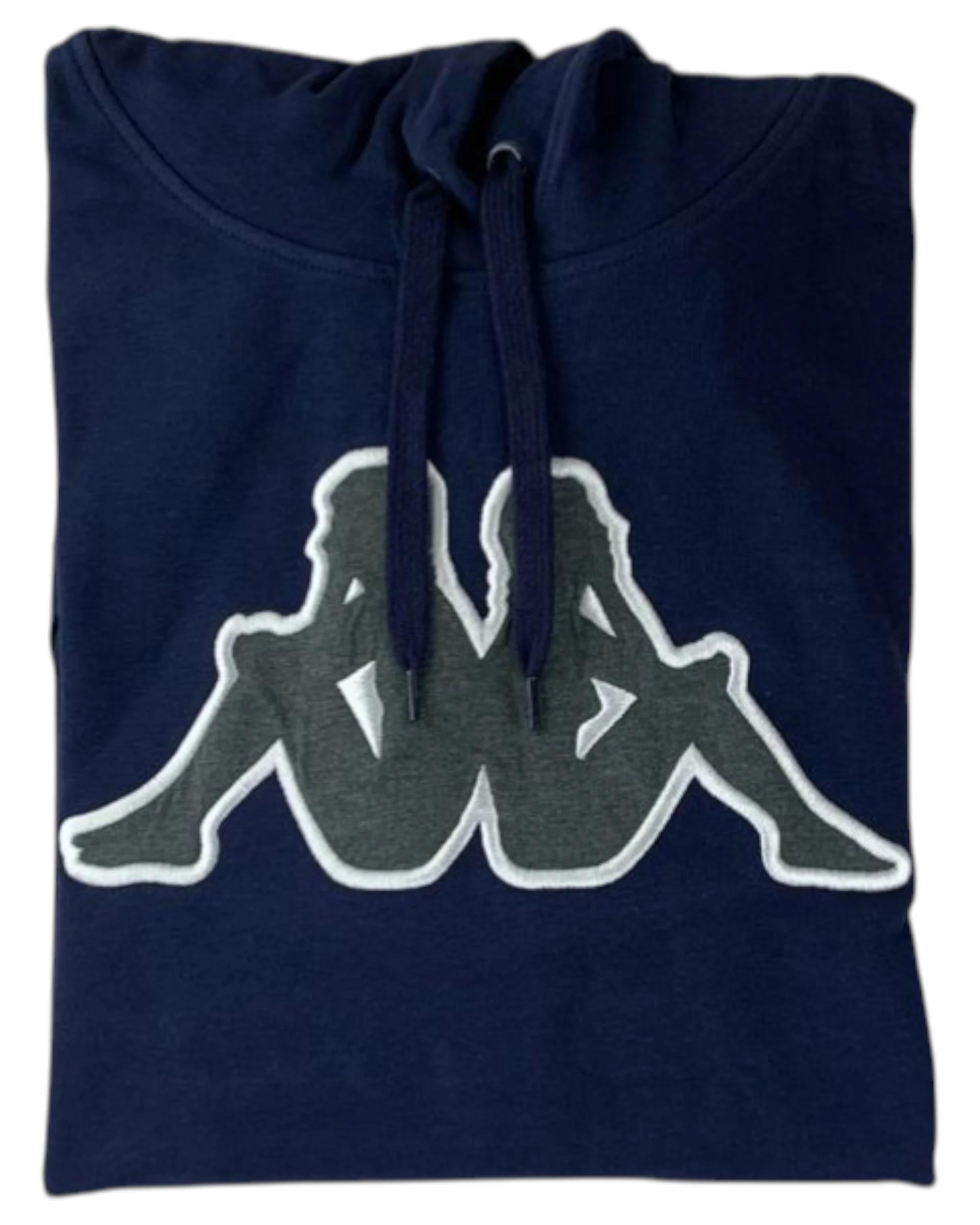 4 Kappa Mens Logo Tairiti Hooded Sweater 922 Pullover Hoodie Blue/Grey Blue/grey, 4 of 5