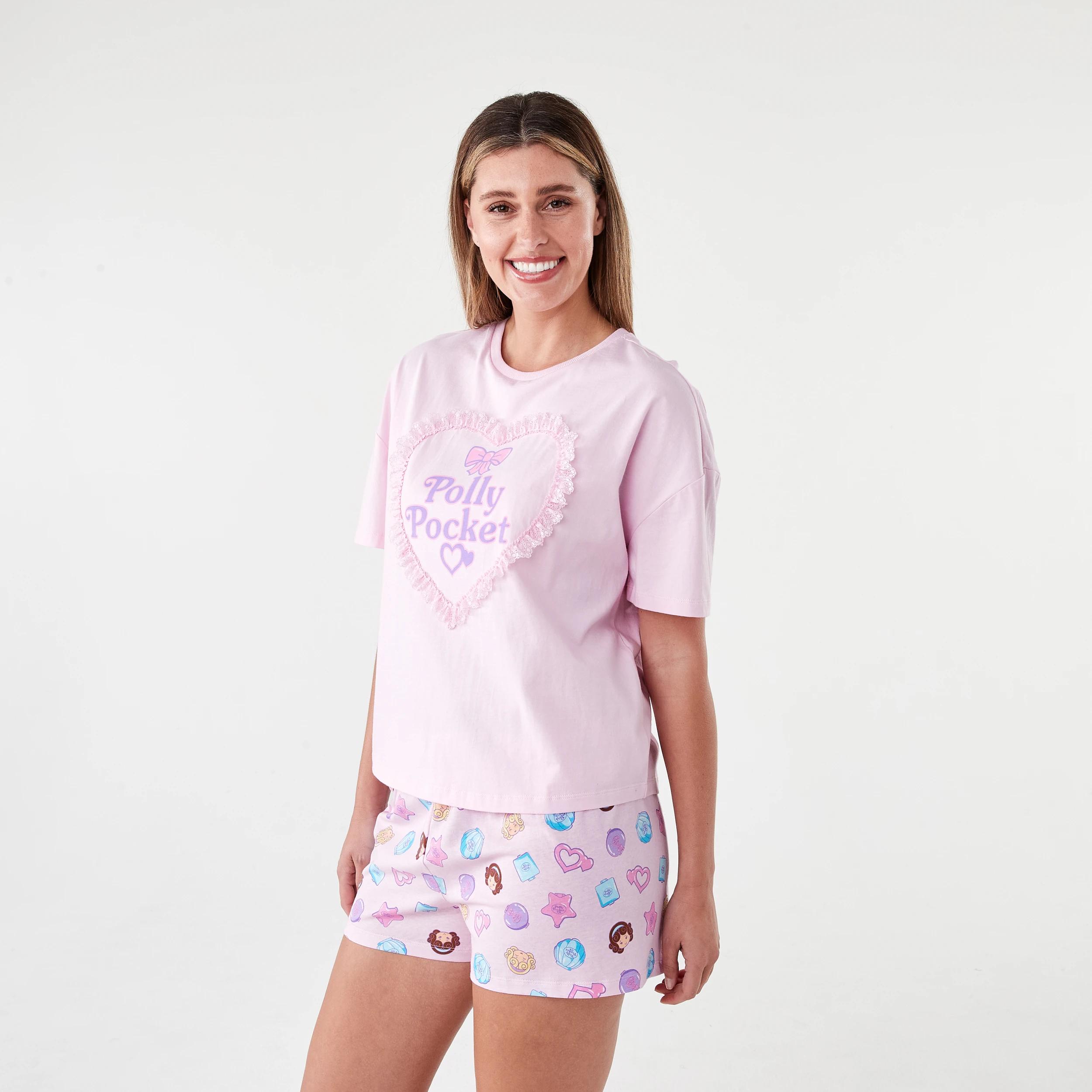 2 Polly Pocket License Short Sleeve Top and Shorts Pyjama Set Polly Pock, 2 of 9