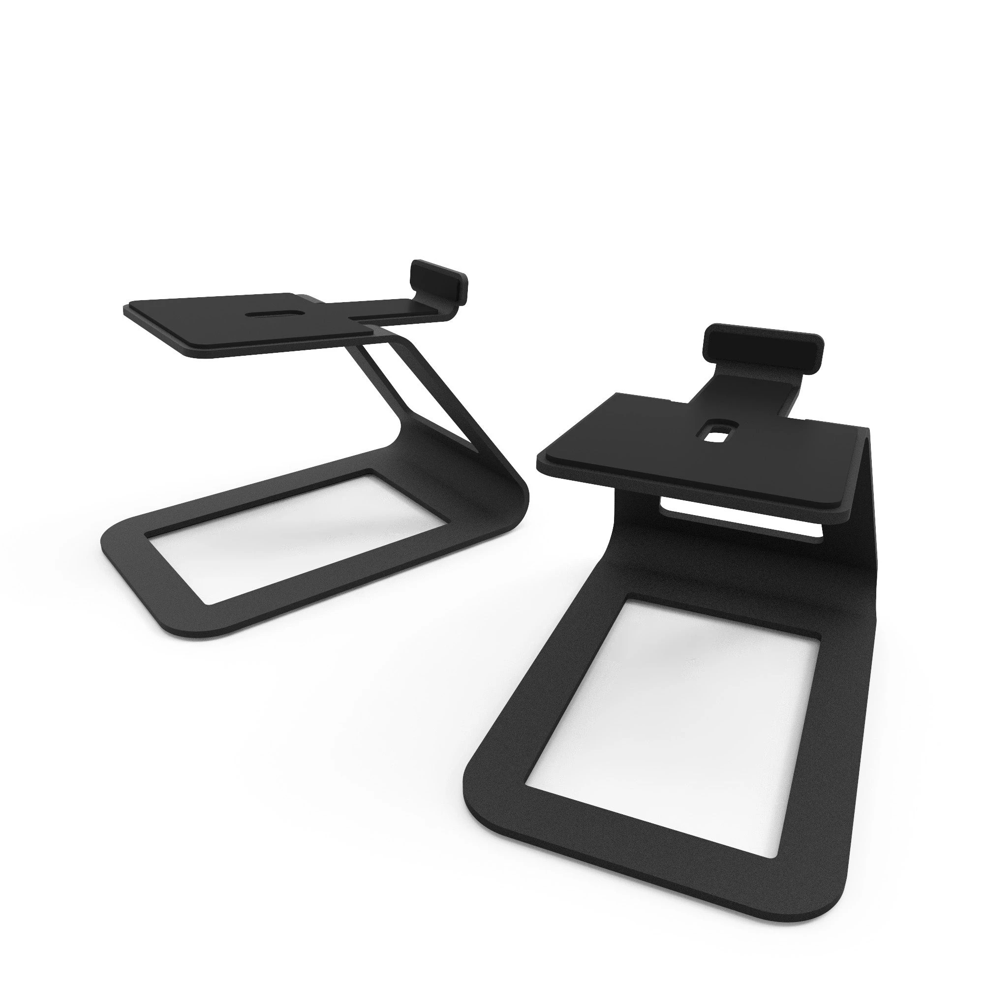 1 Kanto SE4 Elevated Desktop Speaker Stands for Midsize Speakers - Pair - Black, 1 of 7