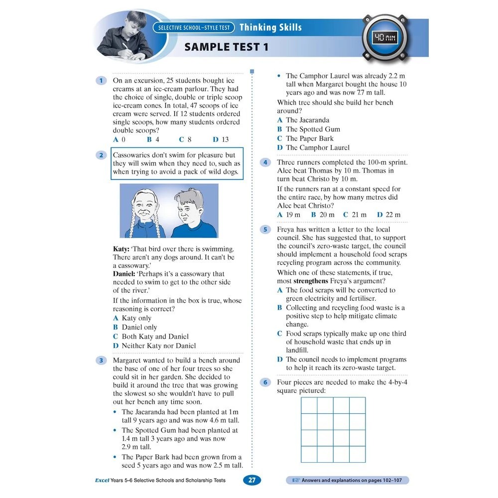 3 Excel Selective Schools & Scholarship Tests Years 5-6, 3 of 7