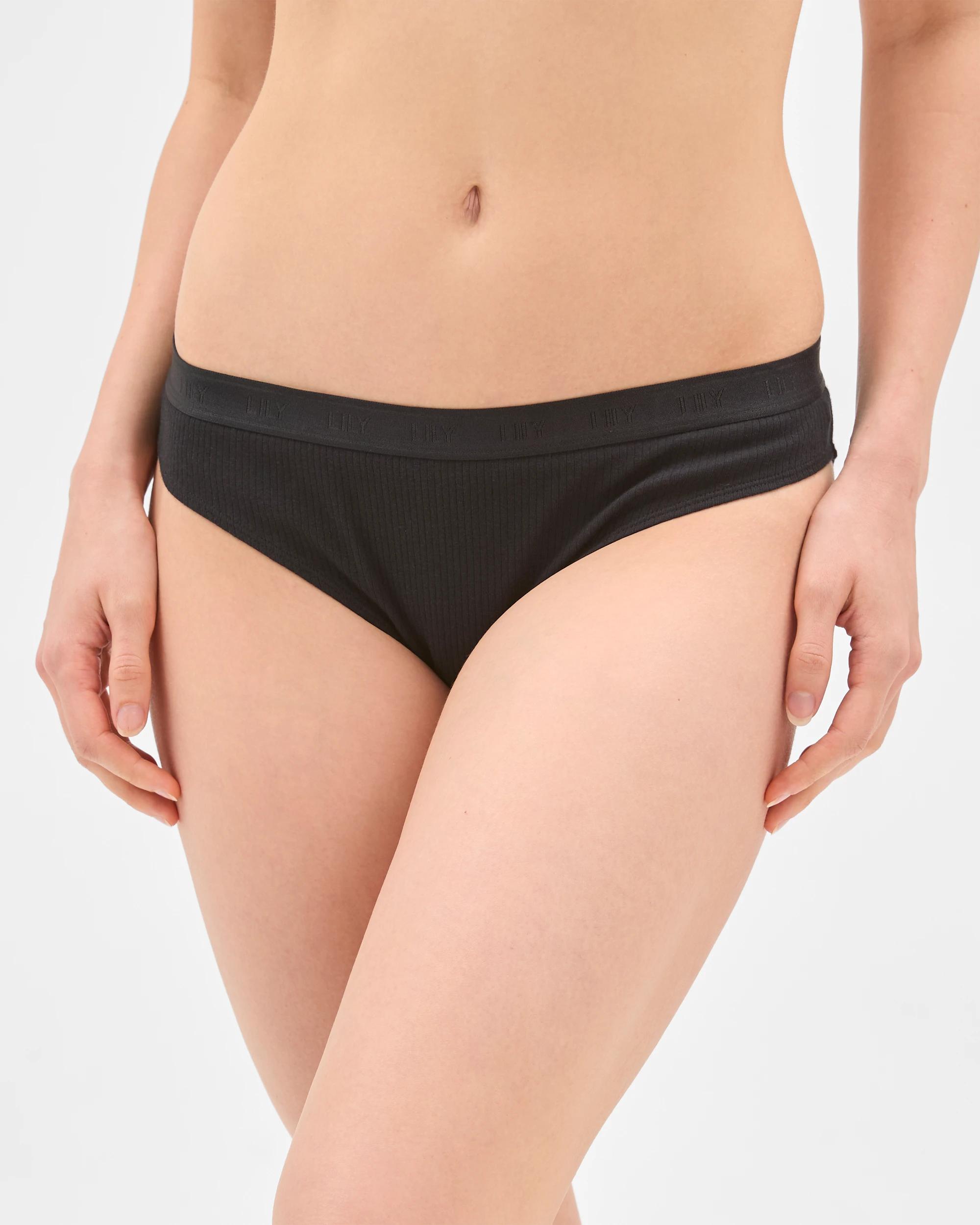 2 Lily Loves Organic Cotton 2 Pack Bikini Briefs BLACK, 2 of 4