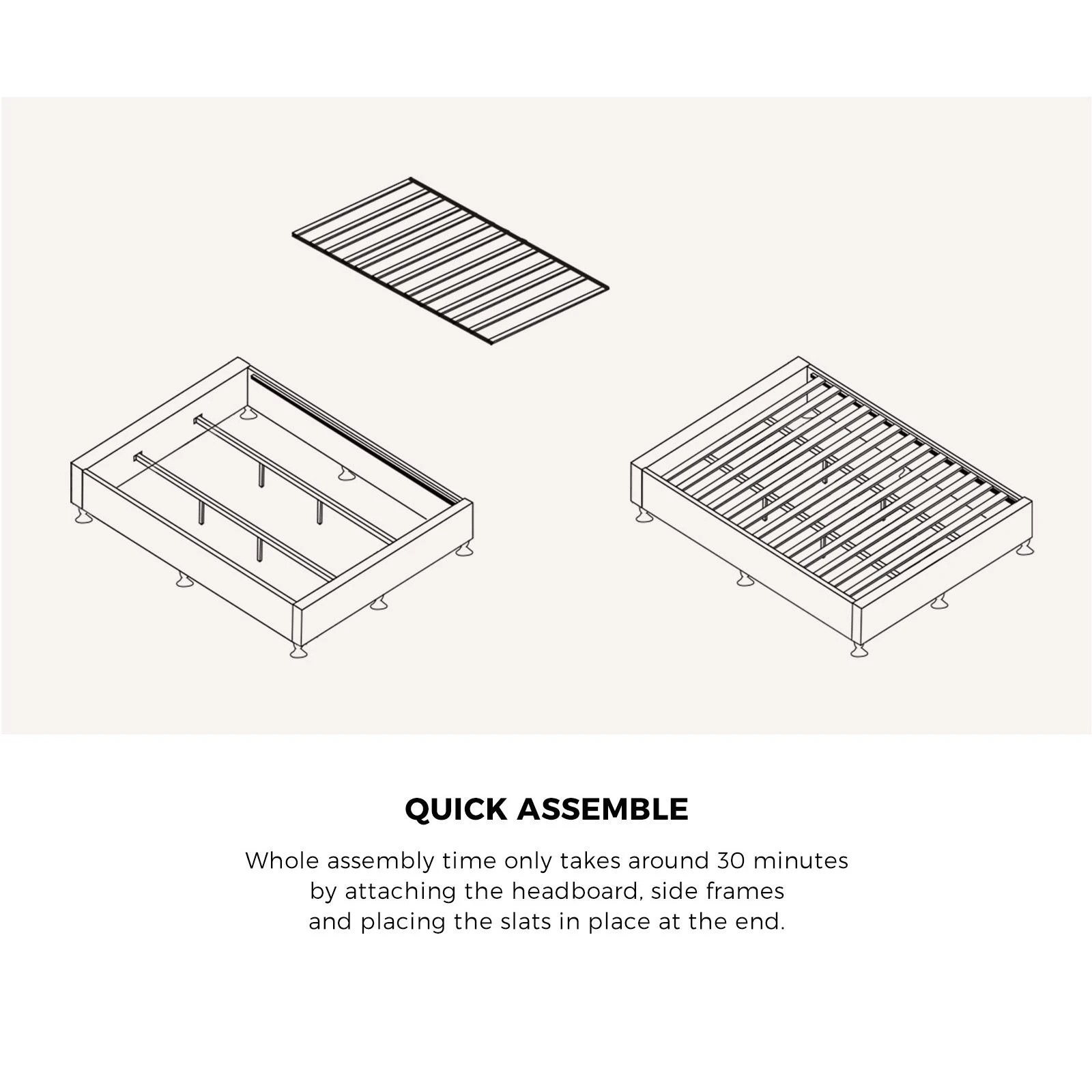 6 Oikiture King Bed Base Platform
 - Grey, 6 of 8