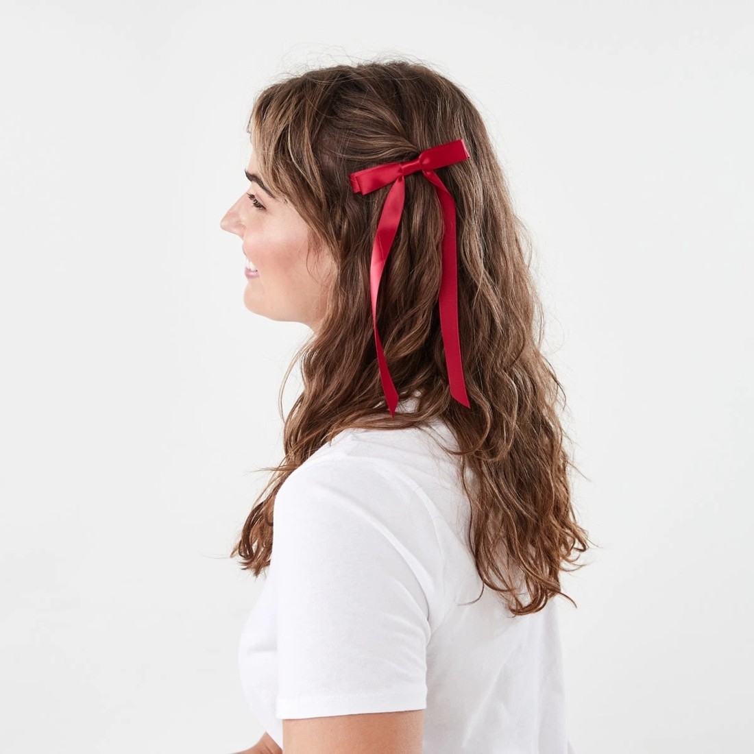 3 2 Pack Red Bow Slide Hair Clips, 3 of 4