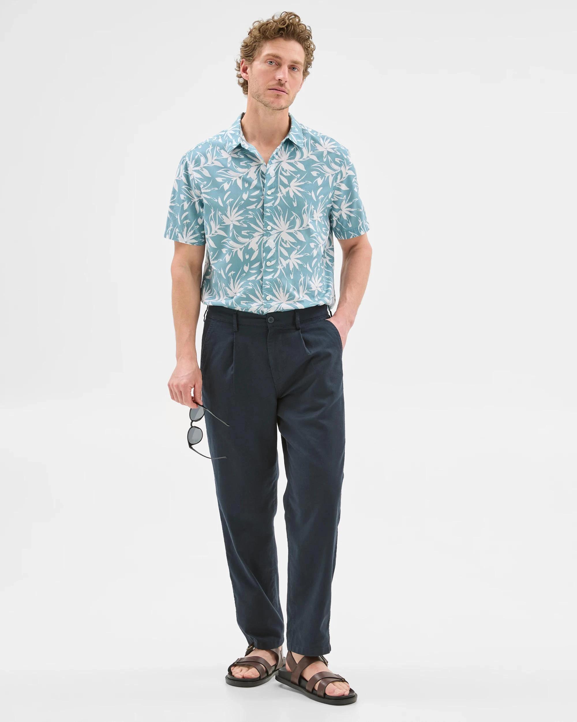 5 Target Australian Cotton Blend Floral Print Shirt TEAL, 5 of 6