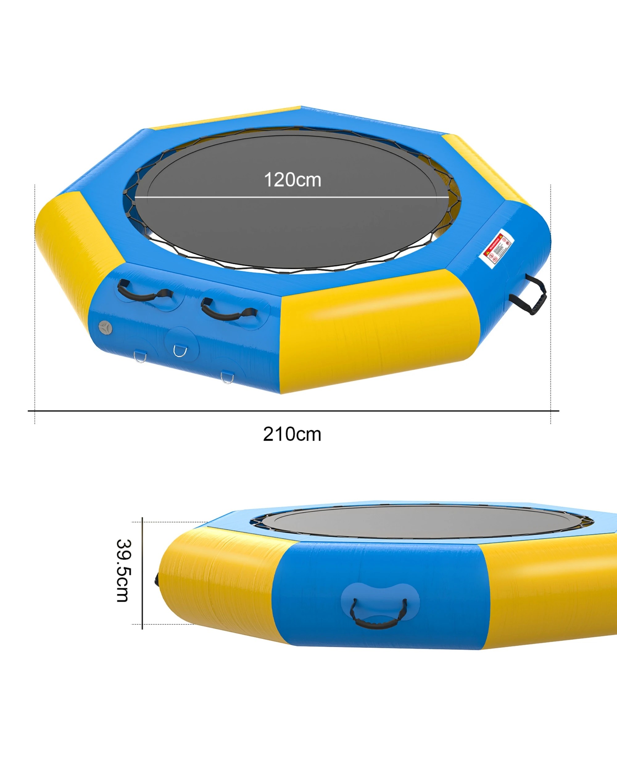 7 Advwin Inflatable Water Trampoline 210cm Adults Youth Recreational Water Bouncer Swim Platform 100kg Capacity, 7 of 7