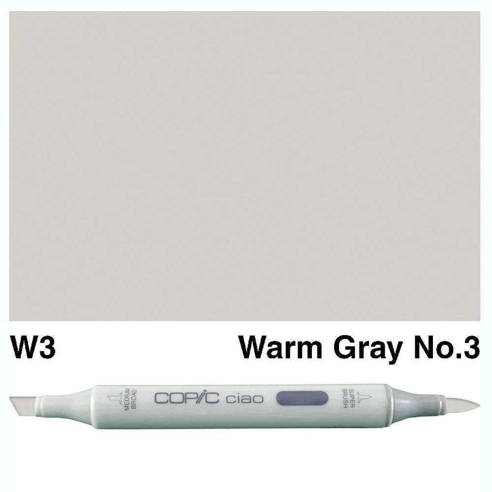 3 Copic Ciao Dual Nib Marker W3 Warm Gray No.3, 3 of 3