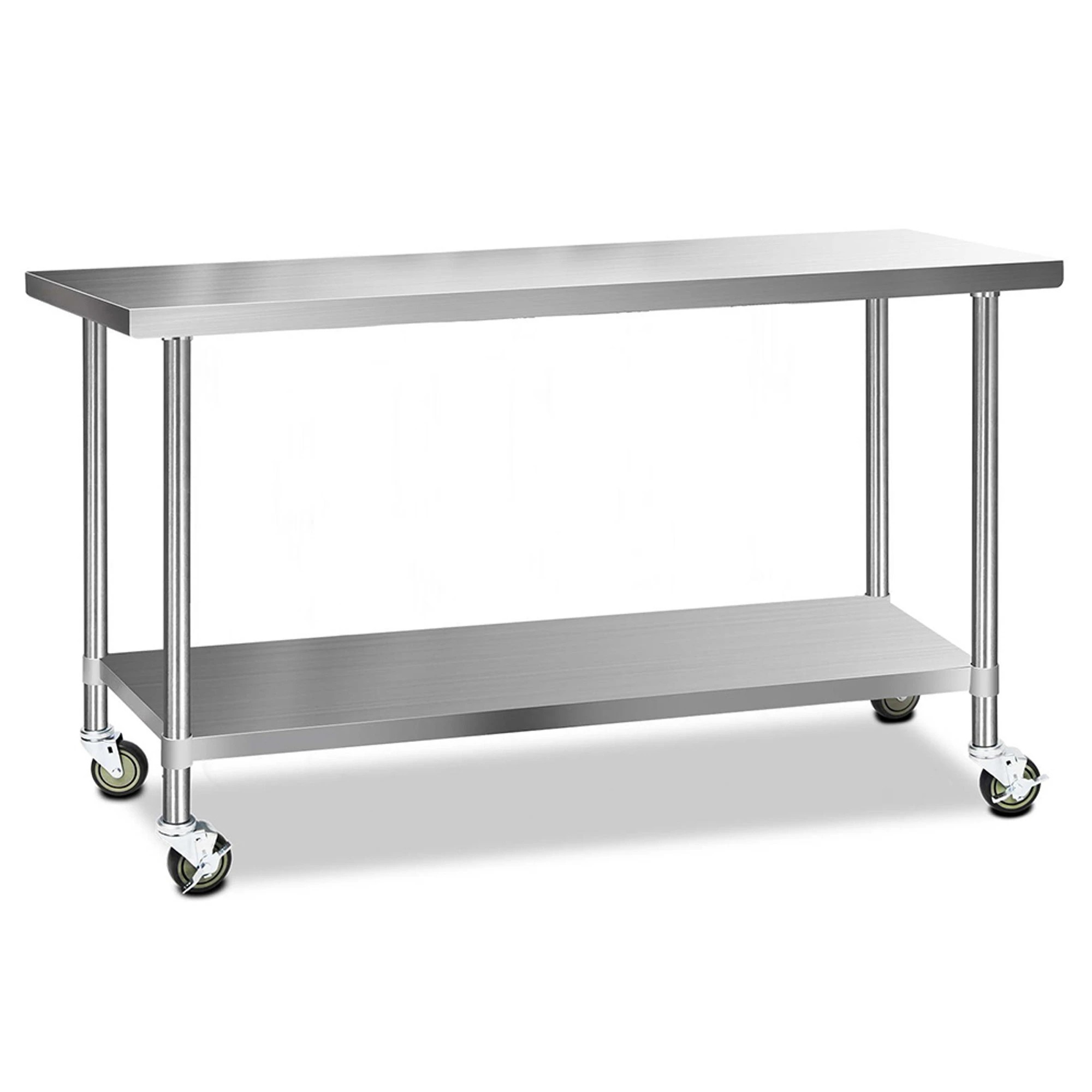 1 Cefito Stainless Steel Kitchen Bench with Wheels - Multi, 1 of 8