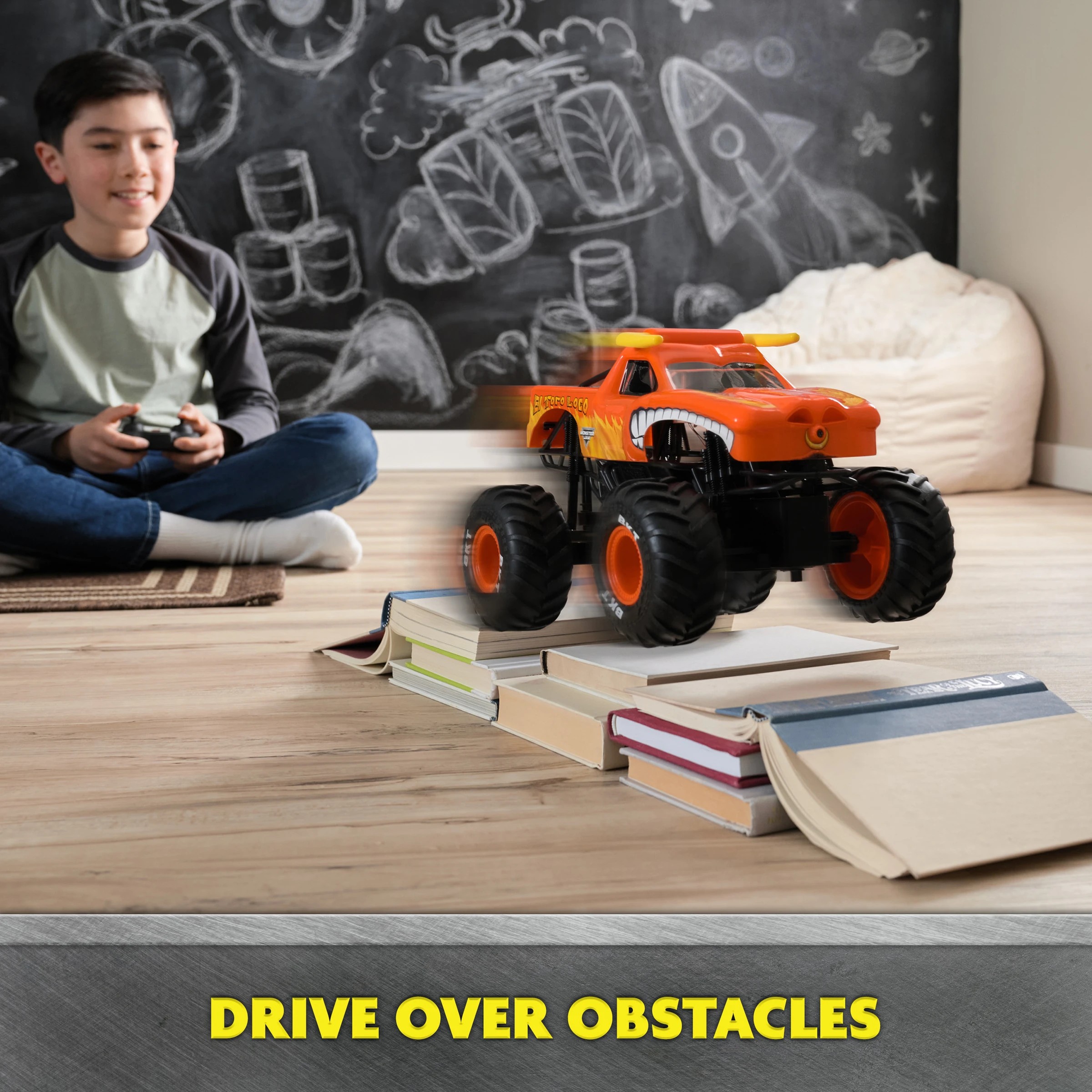 5 Monster Jam Official 1:15 Scale El Toro Loco RC Truck, 5 of 6