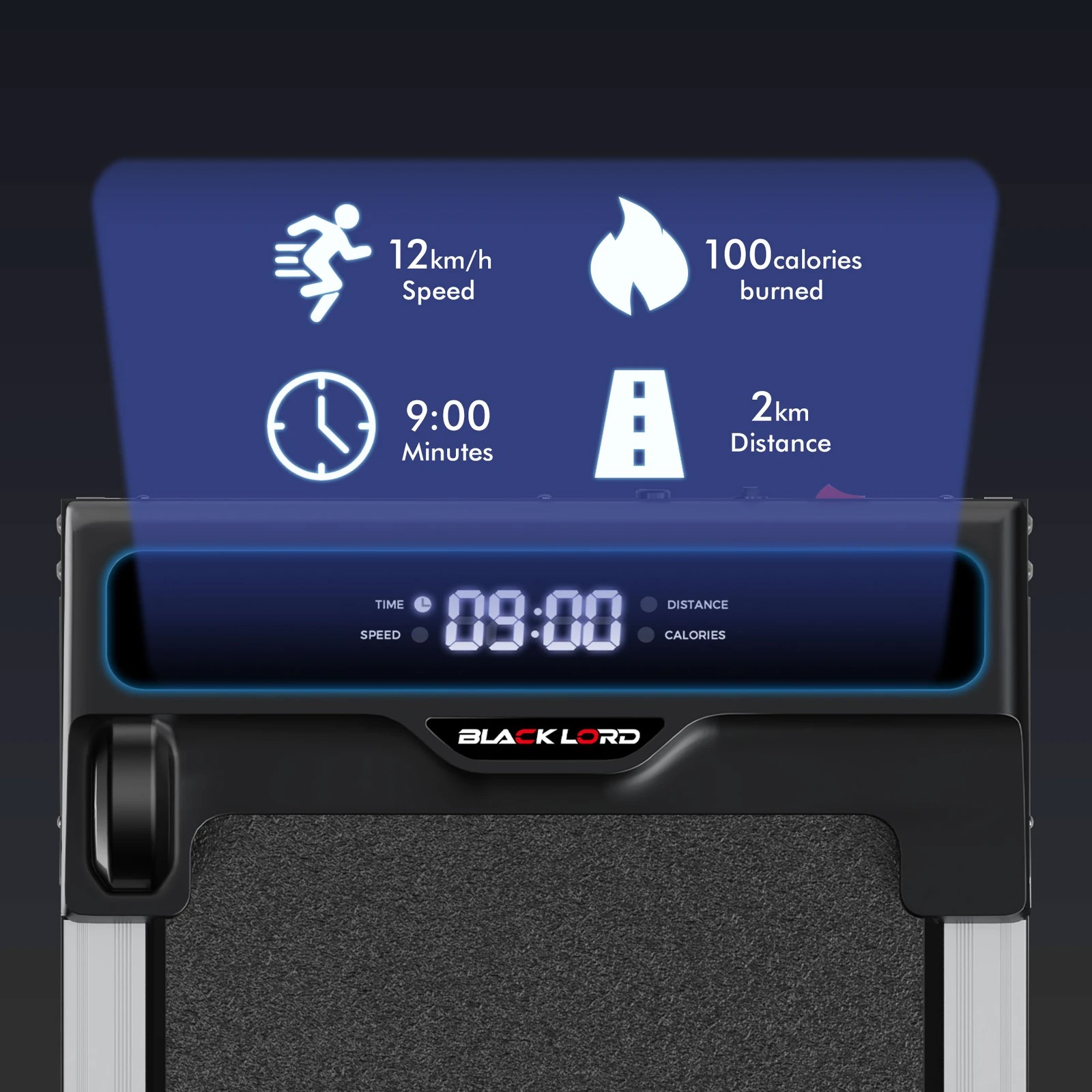 6 Black Lord Treadmill Electric Walking Pad Home Gym Incline Brushless Motor - Black, 6 of 10