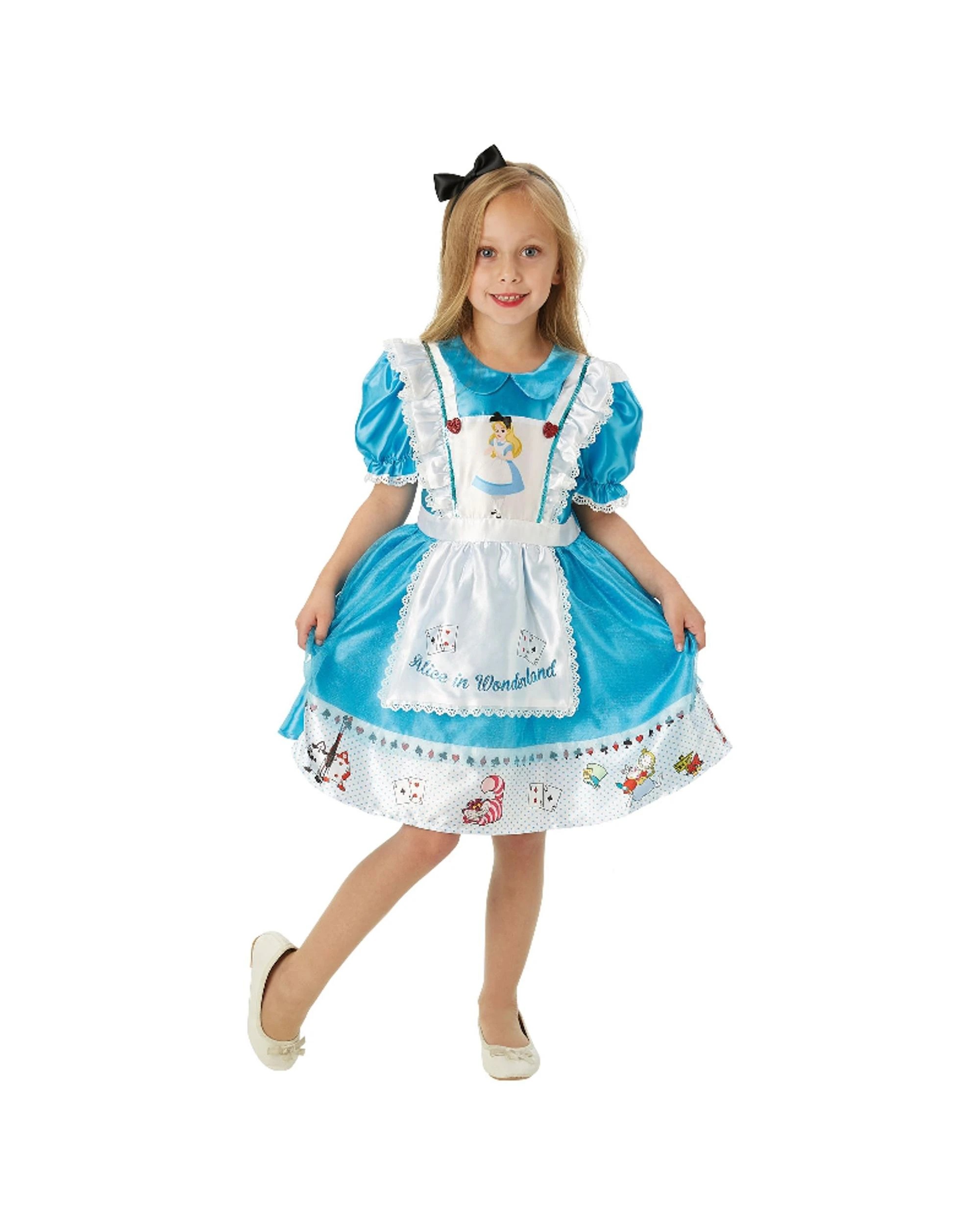 1 Disney Alice in Wonderland Alice Deluxe Child Costume Size S 3-5 Years, 1 of 2