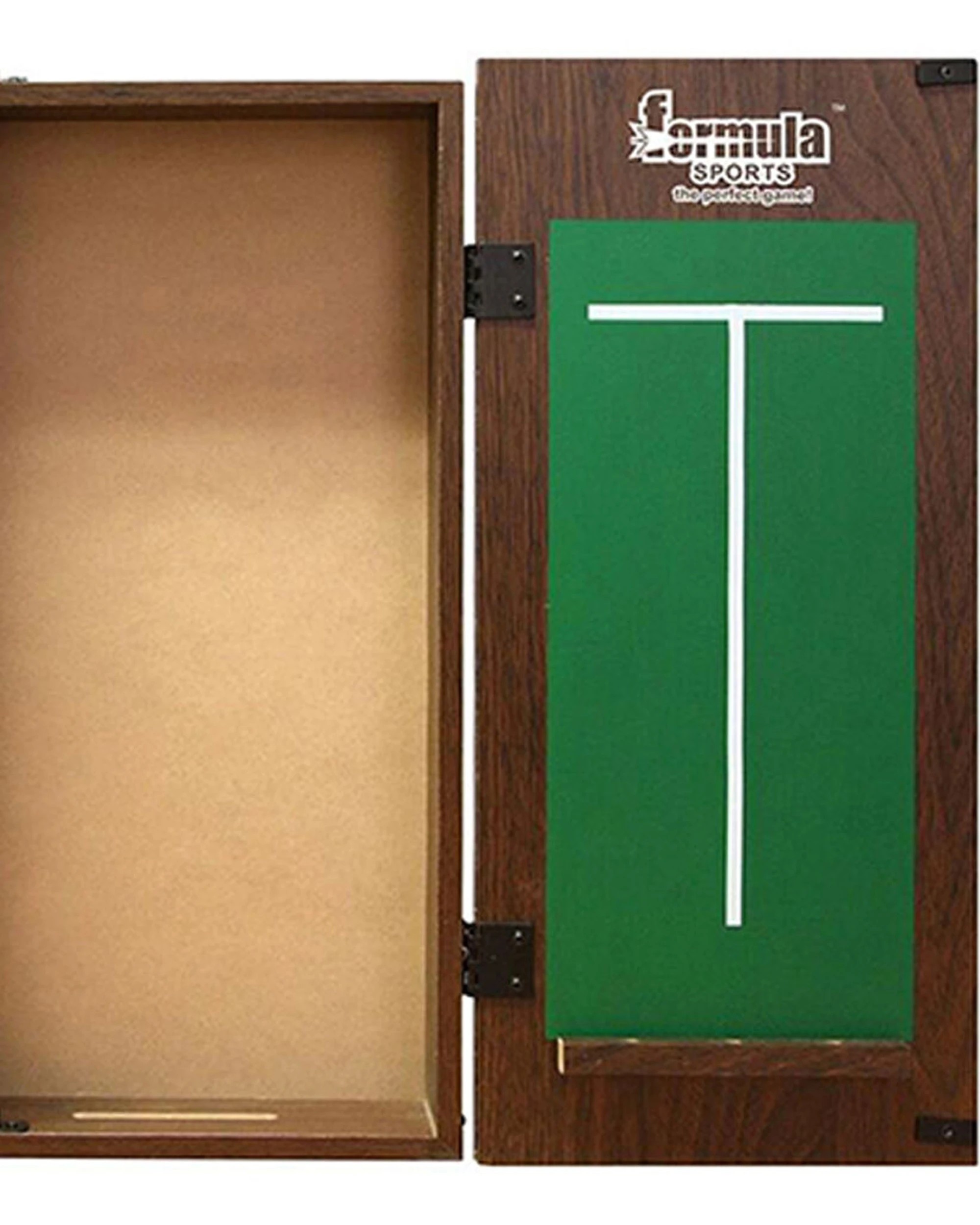 3 Formula Sports Sports Bar Dartboard Cabinet With Chalkboard Scoreboard 58cm - Brown, 3 of 3