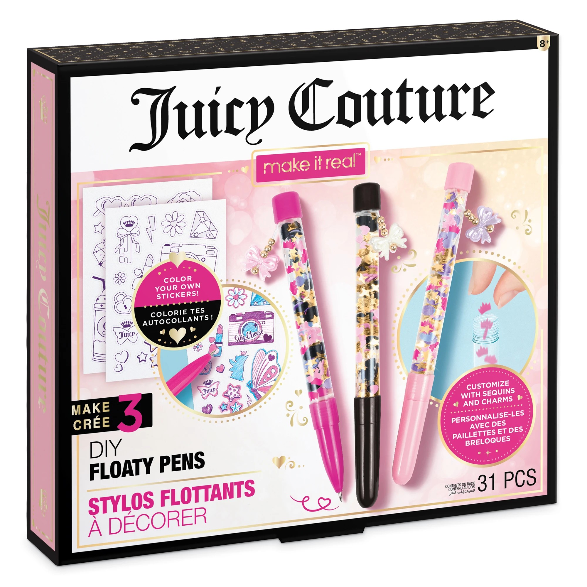 1 31 Piece Make It Real: Juicy Couture DIY Floaty Pens, 1 of 4