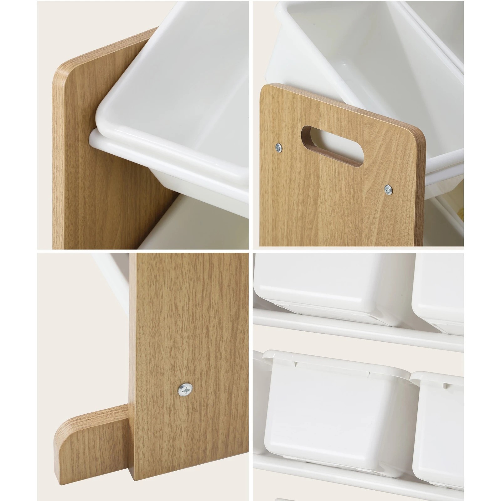 4 Oikiture Kids Toy Box Organiser 16 Bins Display Shelf Storage Rack Drawer
 - Multi, 4 of 10