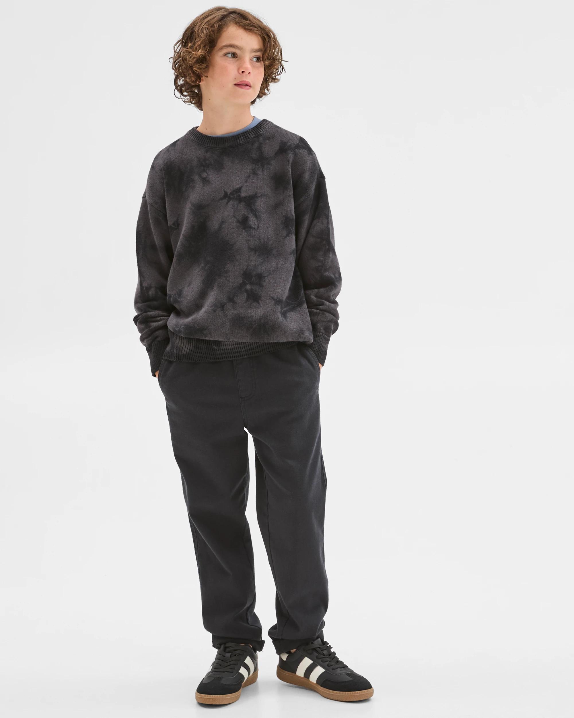 1 Target Kids Australian Cotton Tie Dye Knit Jumper TIE DYE BLACK, 1 of 8