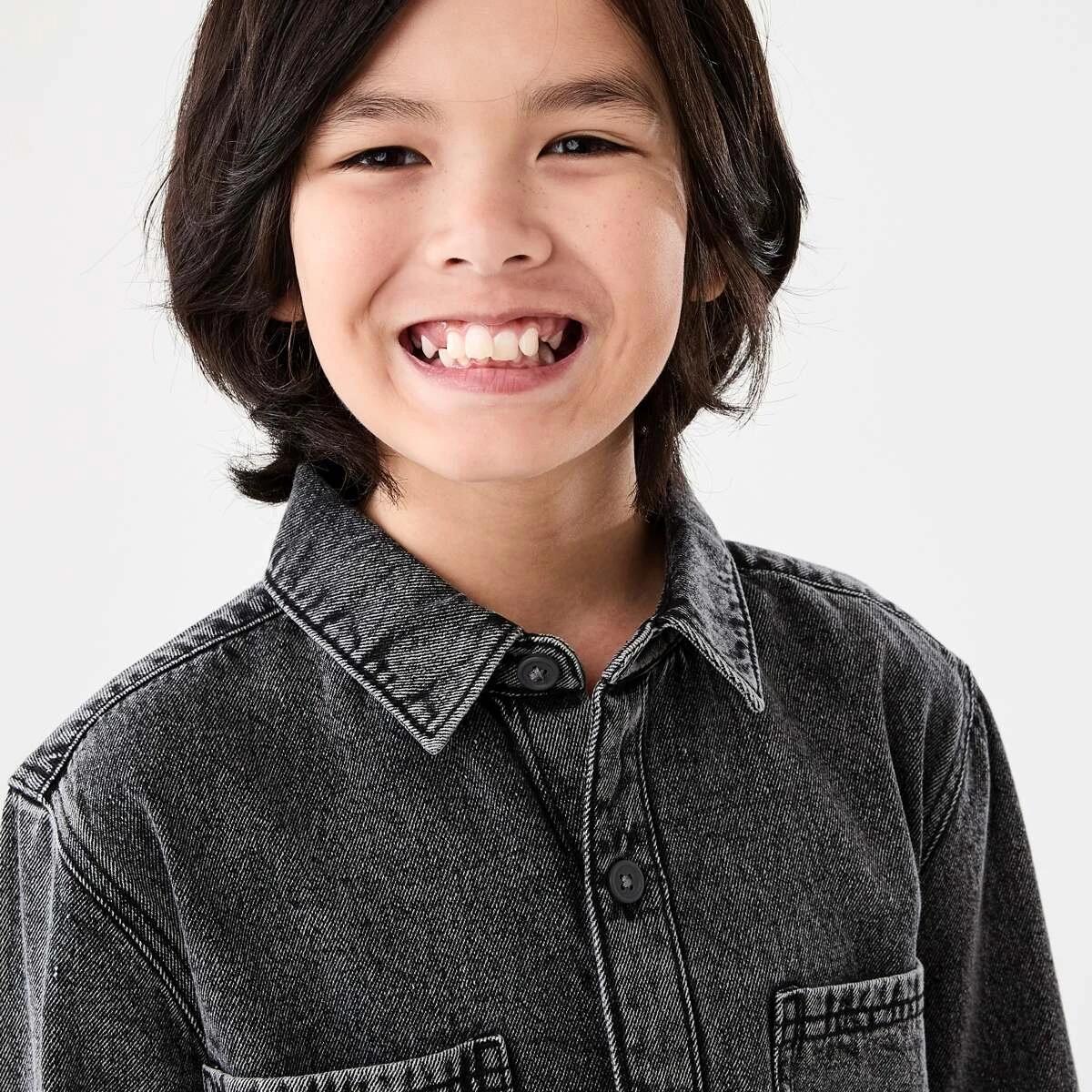 3 Denim Utility Overshirt Black Wash, 3 of 10