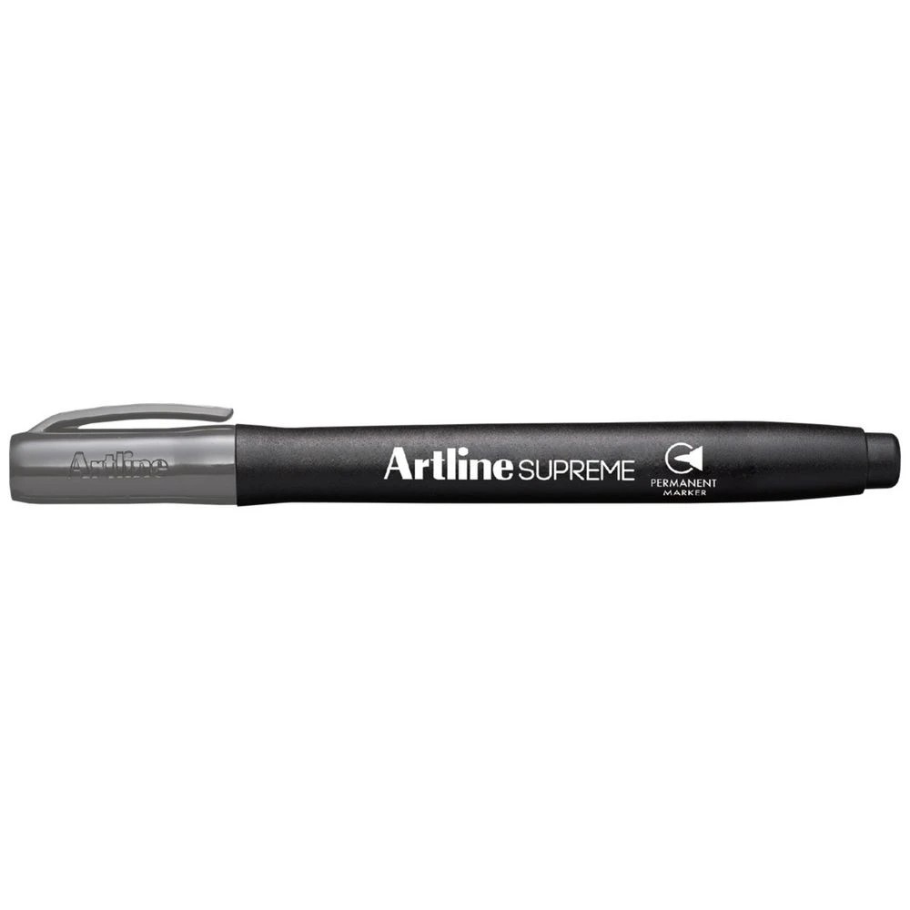1 Artline Supreme Permanent Bullet Marker Grey, 1 of 2