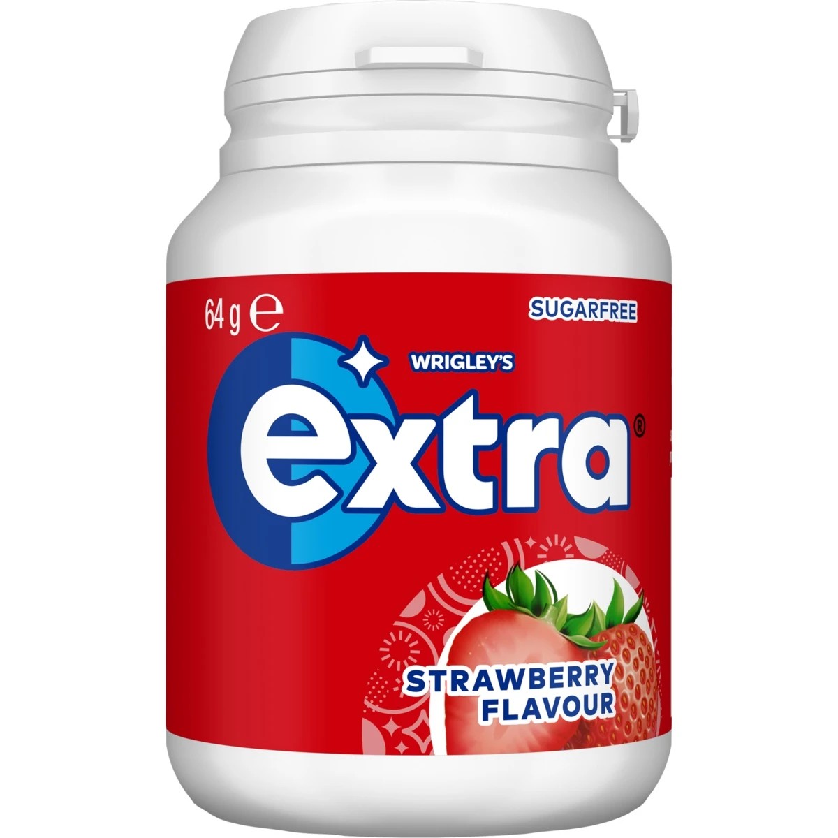 1 46 Piece Wrigley's Extra Strawberry Flavour Sugarfree Chewing Gum 64g, 1 of 5