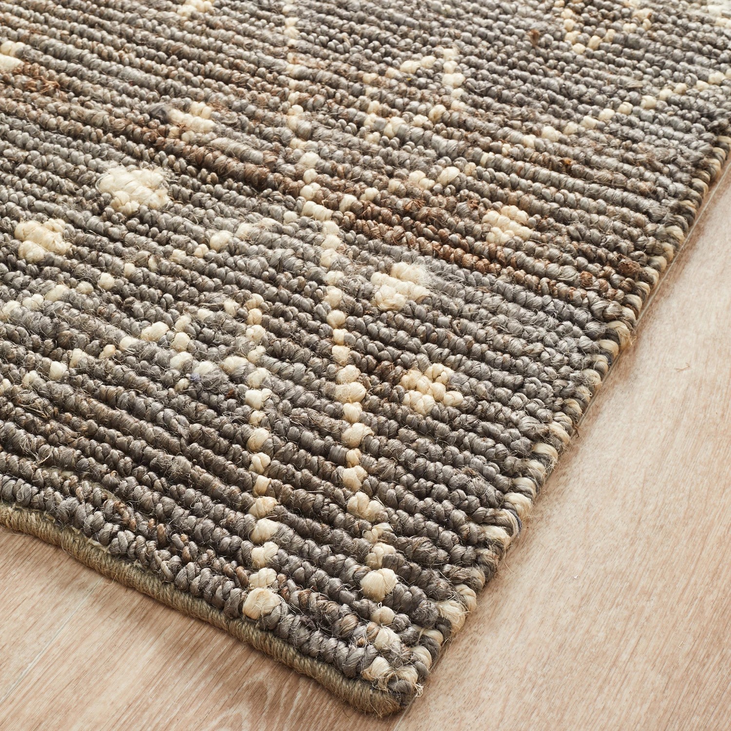 Common Ground Rugs Zanzibar 27 225x155cm - Medium Jute Rug - Silver - Kmart