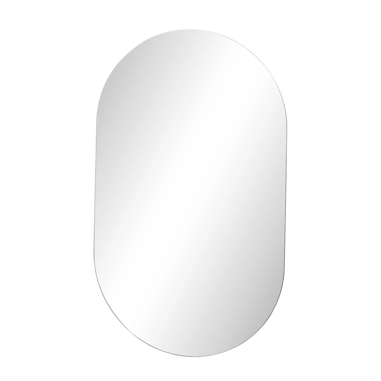 1 Oikiture Wall Mirrors Oval Makeup Mirror Bathroom Frameless 84x50cm
 - Clear, 1 of 9