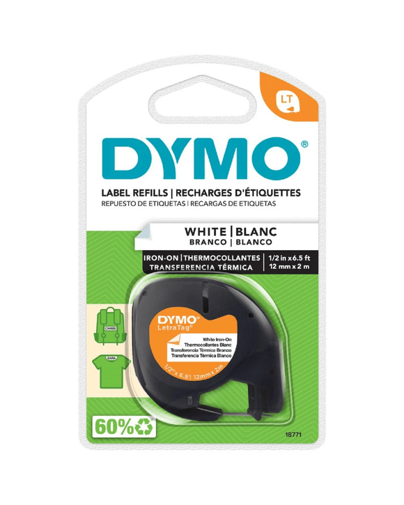 DYMO LetraTag Iron-on Tape 12mm Black on White