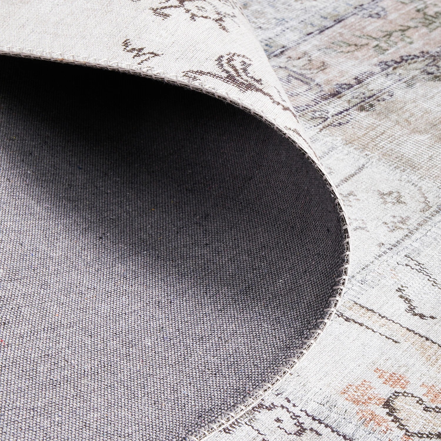 9 Common Ground Rugs Bazaar 189 140x70cm - Small Power Loomed Floor Rug - Grey, 9 of 9
