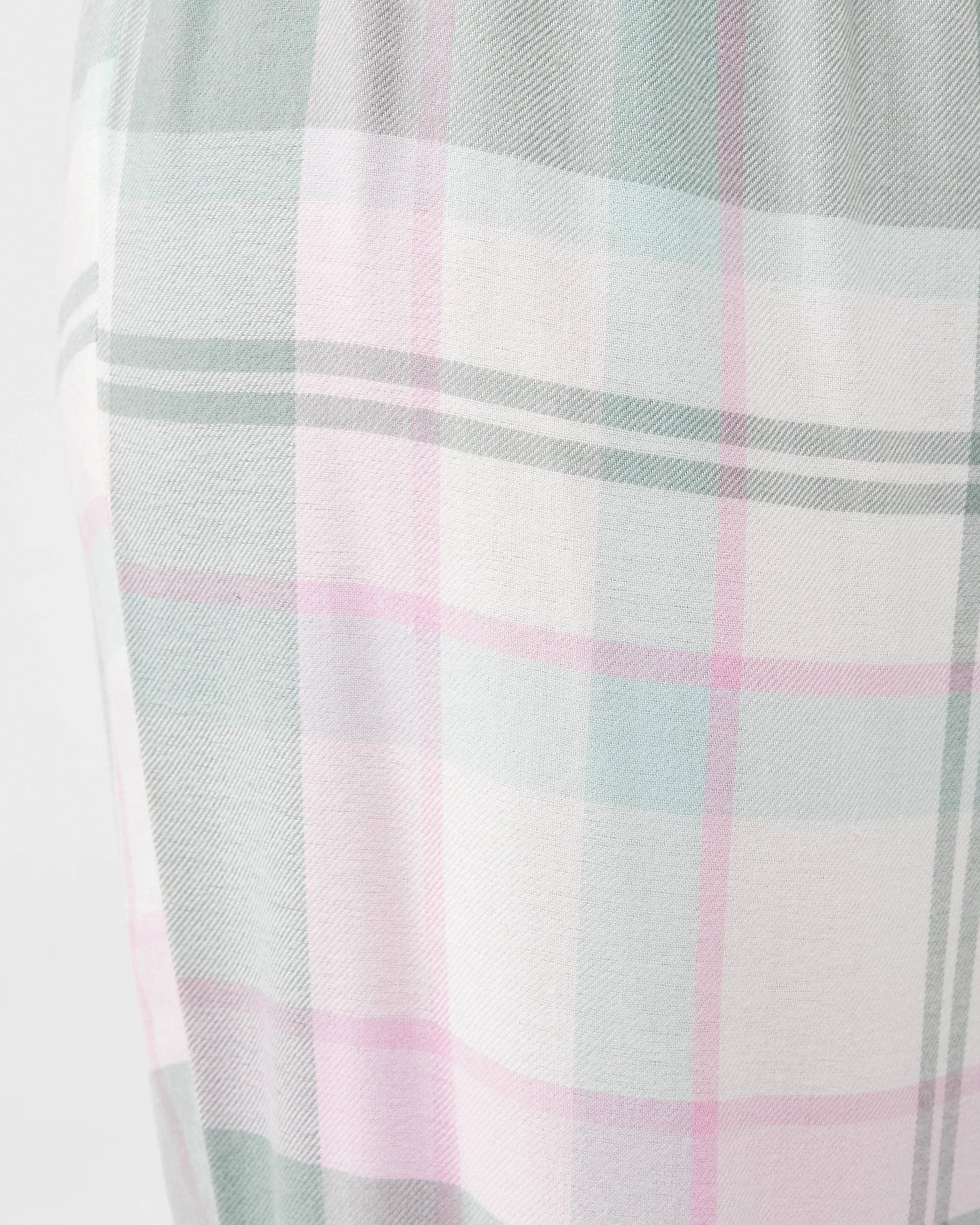 8 Supersoft Henley Top and Flannel Pants Pyjama Set Chk Gn Pik, 8 of 8