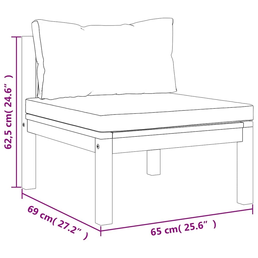 8 vidaXL Garden lounge set Modular - Grey, 8 of 8