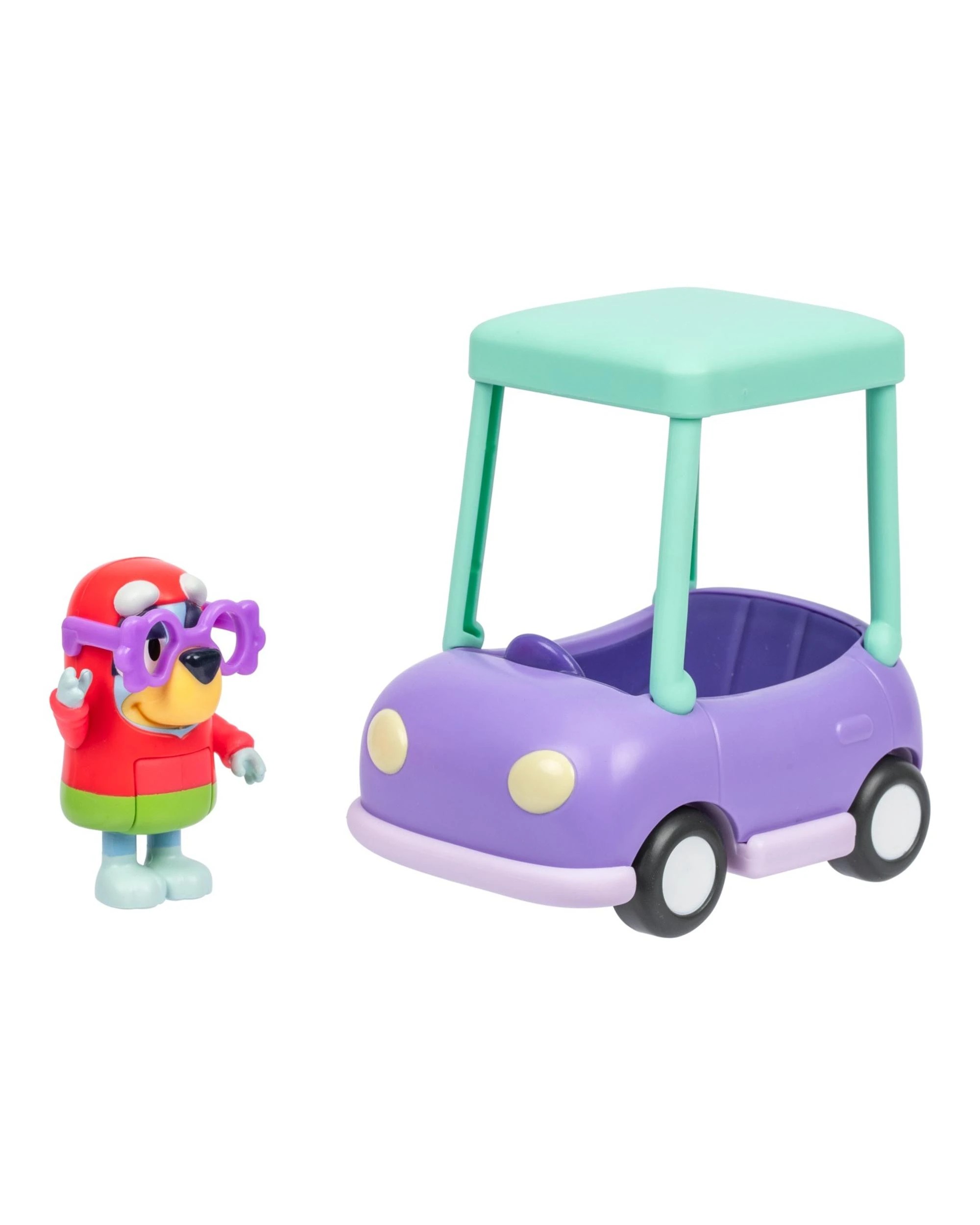 3 Moose Toys Bluey Granny Car and Janet Mini Figure Vehicle Playset, 3 of 6