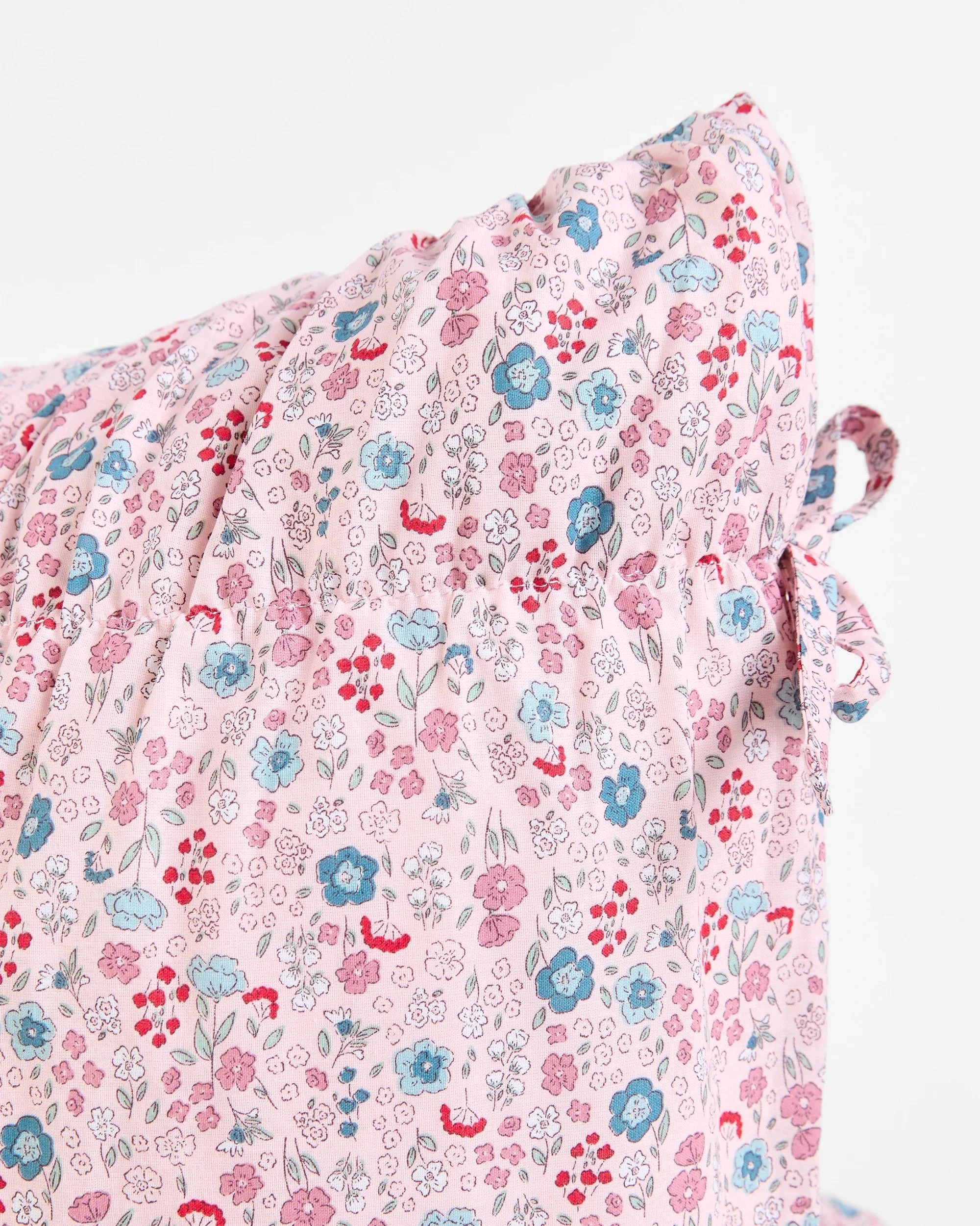 8 Target Evie Ditsy Floral Ruched Australian Cotton Kids Quilt Cover Set - Single Bed - Pink, 8 of 9