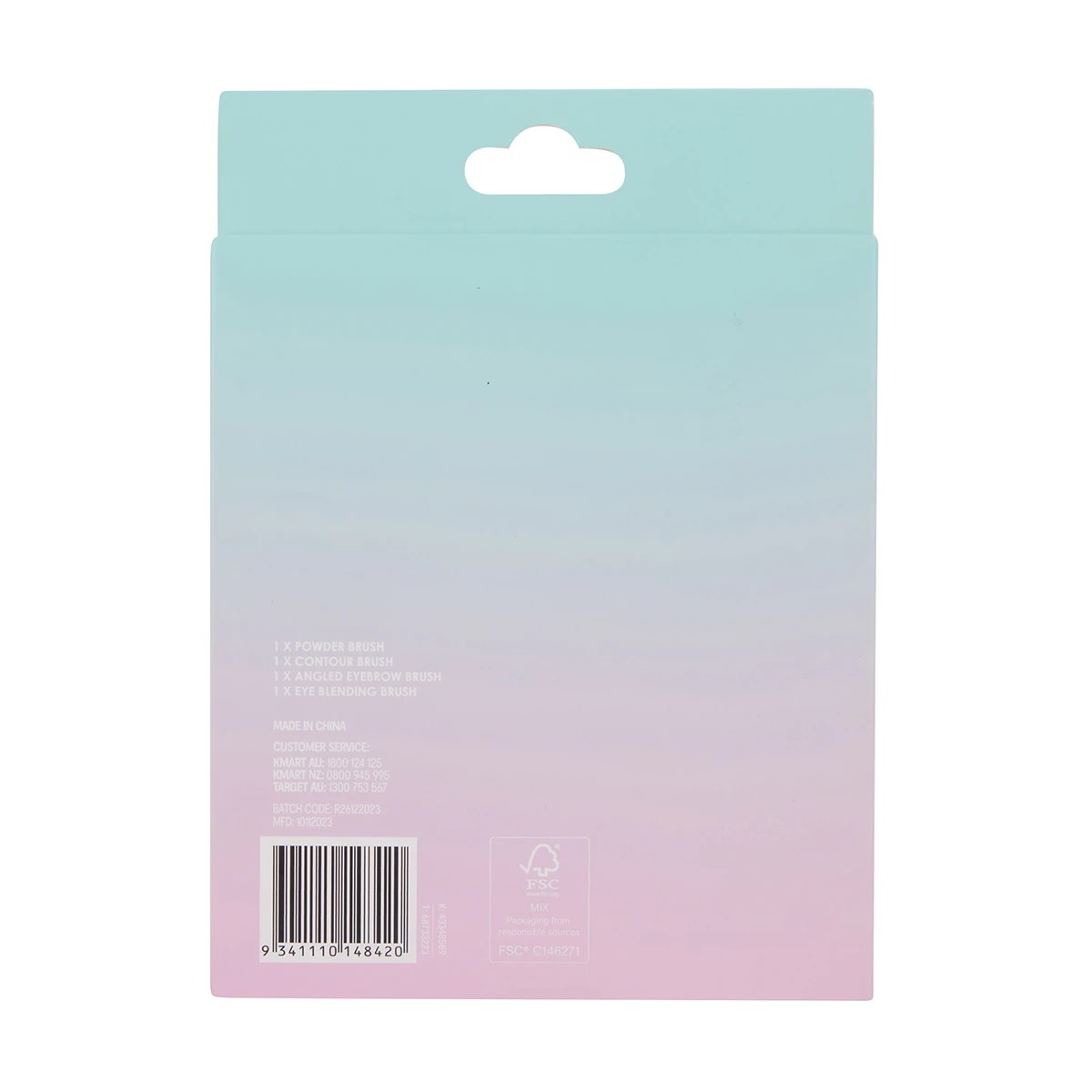 6 OXX Cosmetics 4 Pack Mini Brush Set - Mermaid, 6 of 6