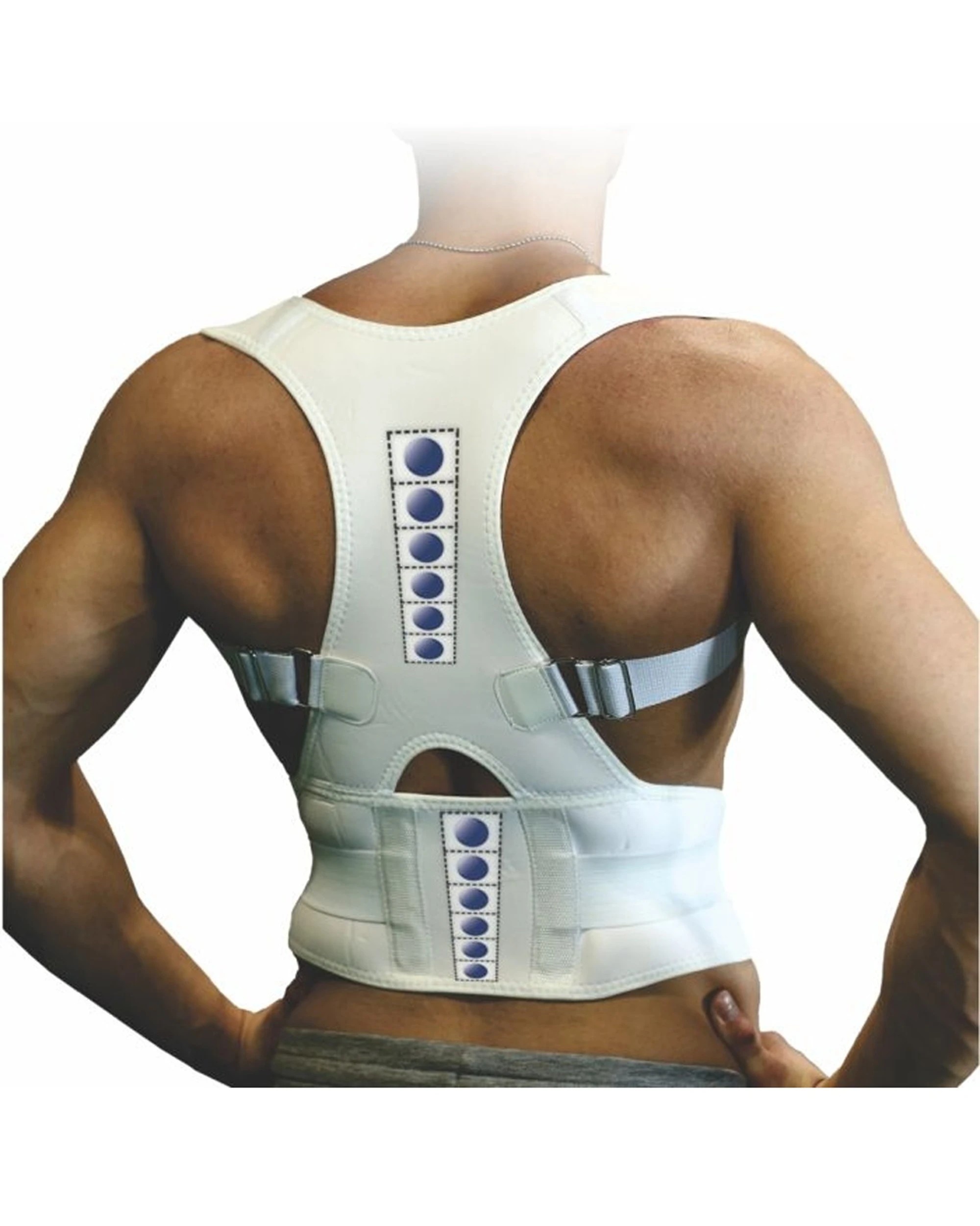 1 Bodyassist Lower Back Support Posture Correction Lumbar Brace XXL - White - White, 1 of 1