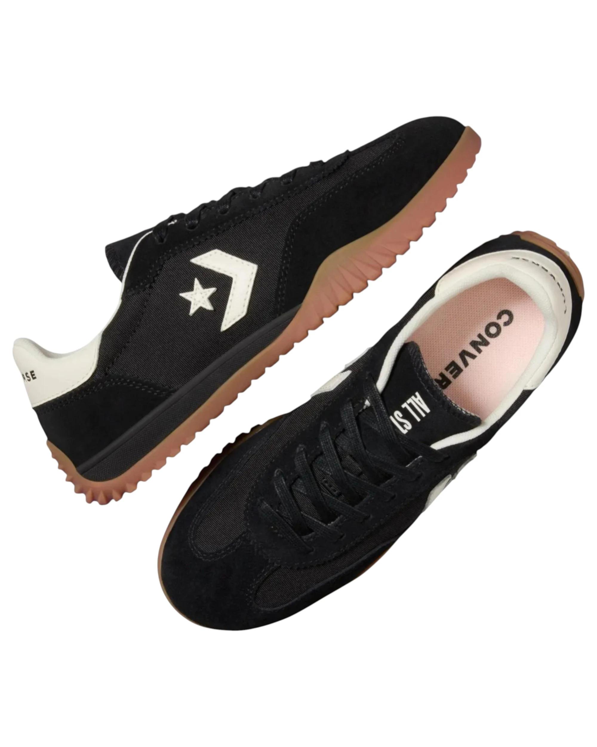2 Converse Unisex Run Star Trainer Low Top Black Casual Shoes BLACK/EGRET/HONEY, 2 of 9