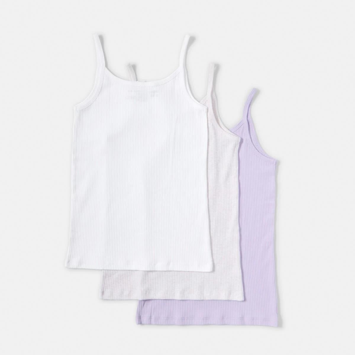 2 3 Pack Super Soft Singlets Pur Multi, 2 of 9