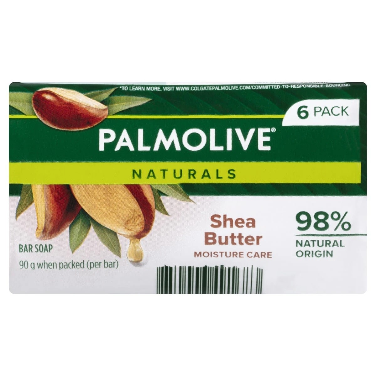 2 6 Pack Palmolive Naturals Moisture Care Bar Soap 90g - Shea Butter, 2 of 3