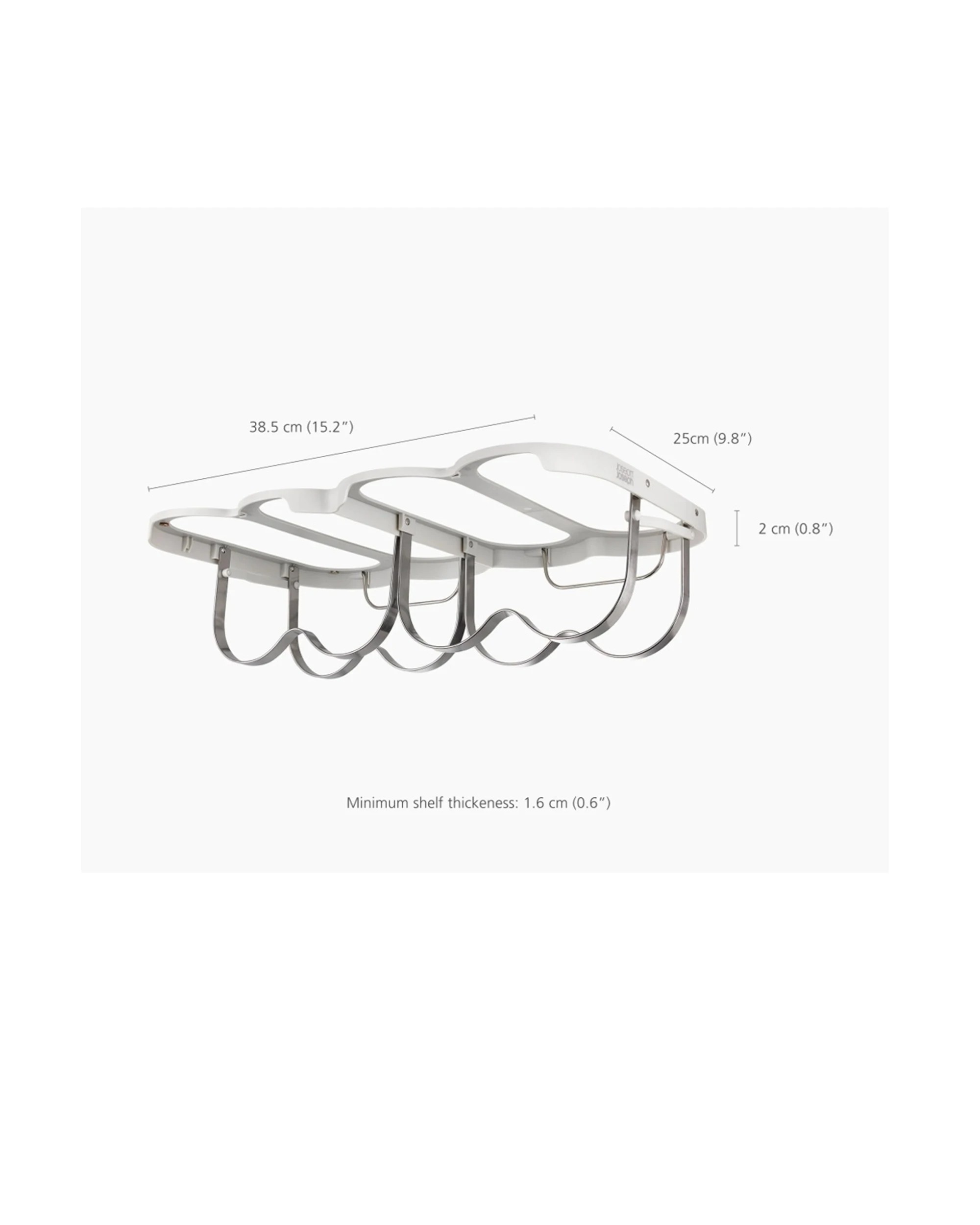 2 Joseph Joseph Cradle Folding Wine Bottle Storage Rack Holds Four Bottles Light Stone - Natural, 2 of 5