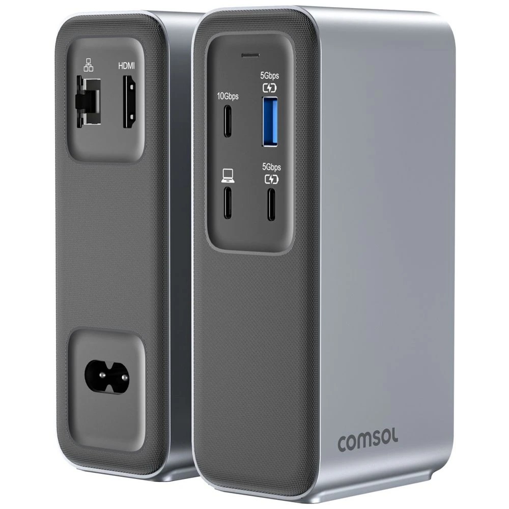 1 Comsol USB-C Docking Station with Integrated 100W PD Charger, 1 of 2