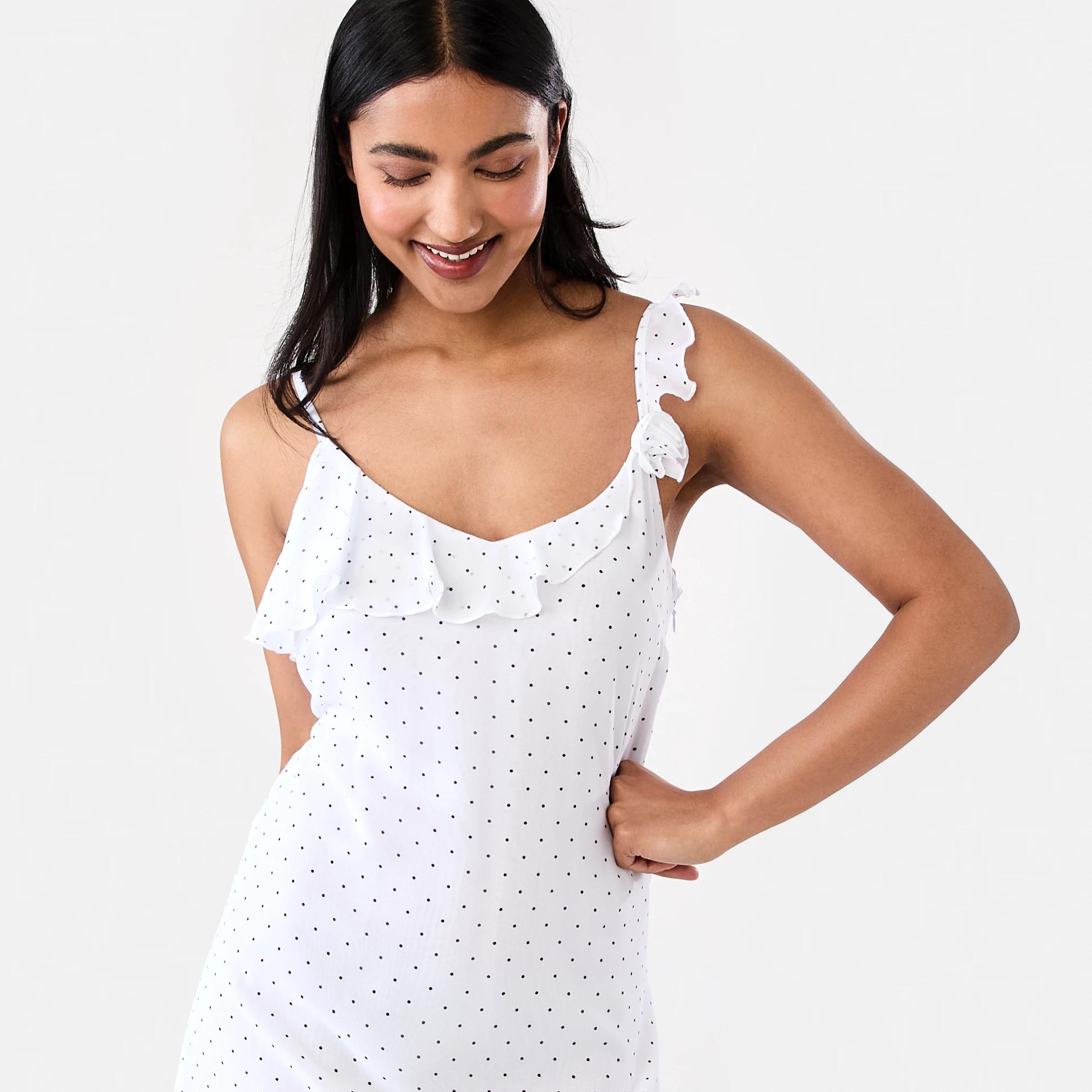 5 Rosette Mini Dress White Dot, 5 of 8
