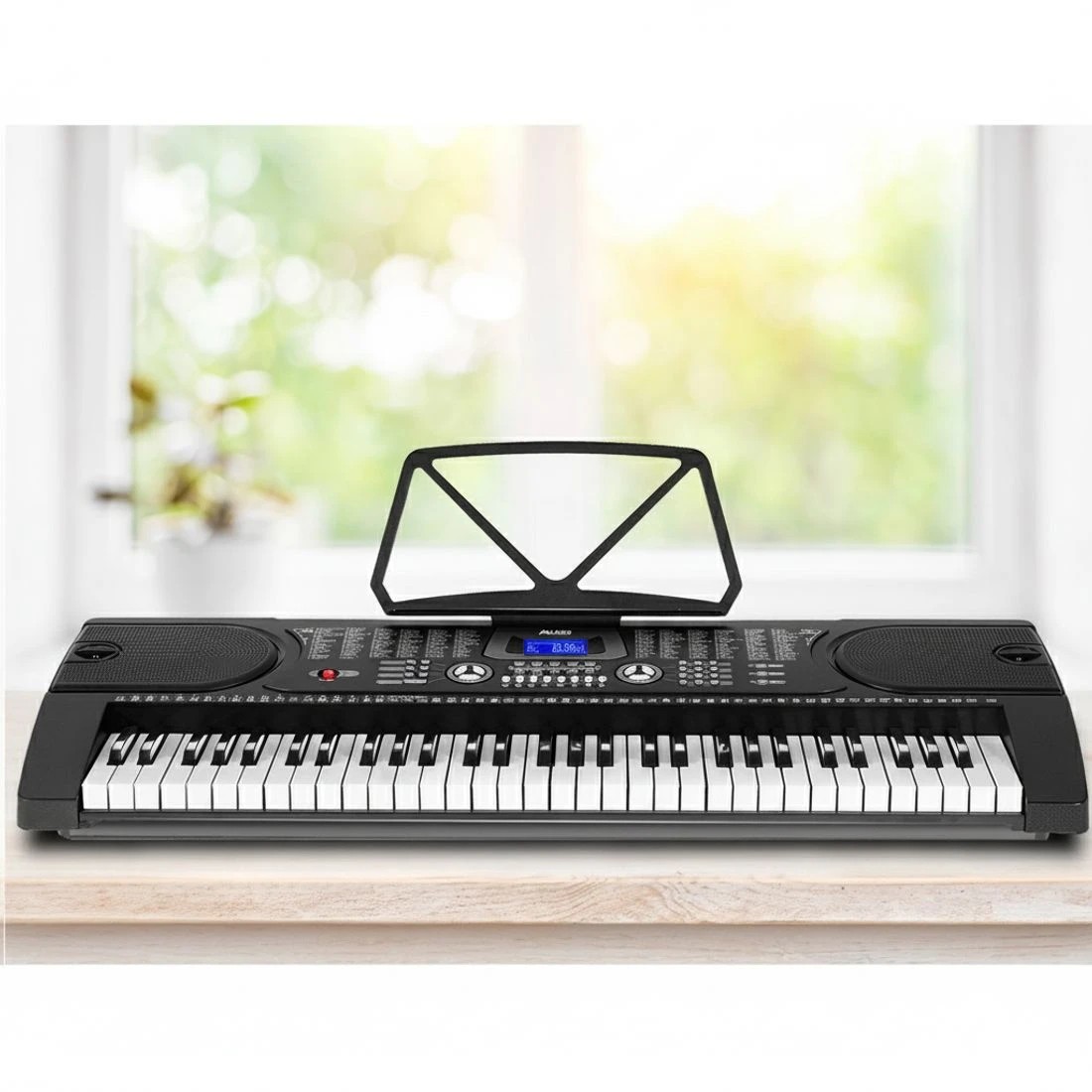 3 Alpha 61 Keys Electronic Piano Keyboard Digital Electric w/ Stand Stool - Black, 3 of 4