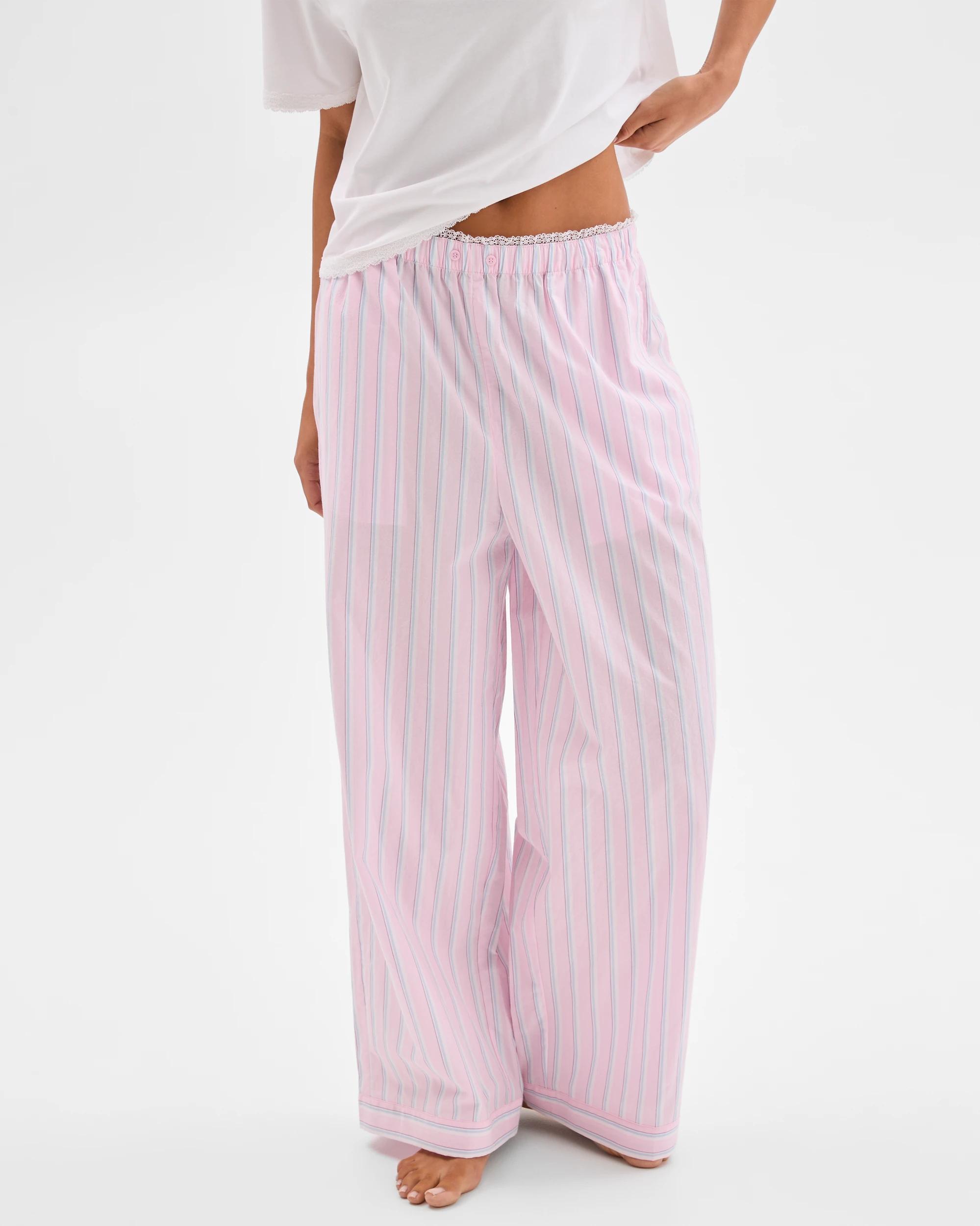 6 Lily Loves Australian Cotton Sleep Pants PINK STRIPE, 6 of 7