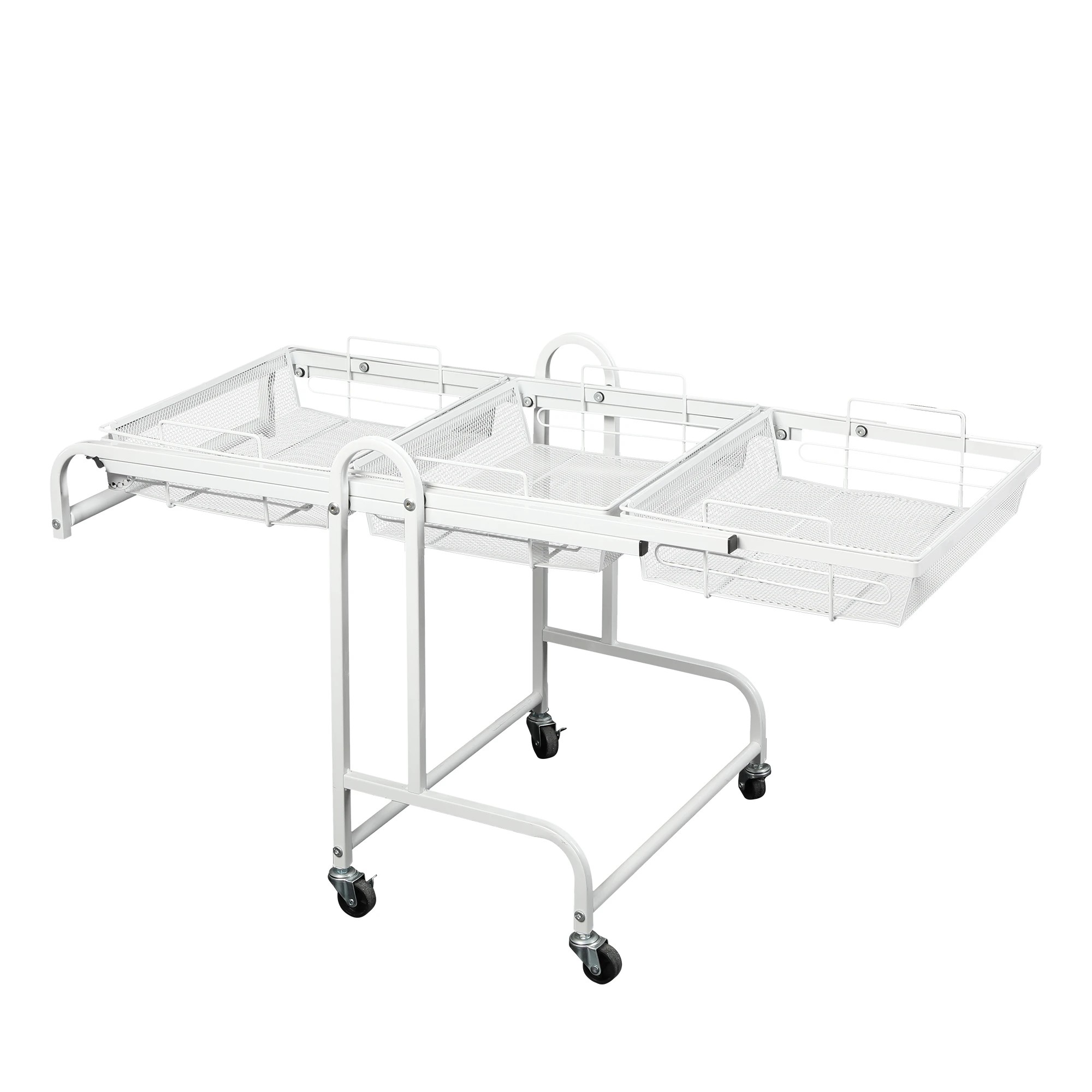 6 Levede Swivel Storage Trolley Cart 3 Tiers, 6 of 6