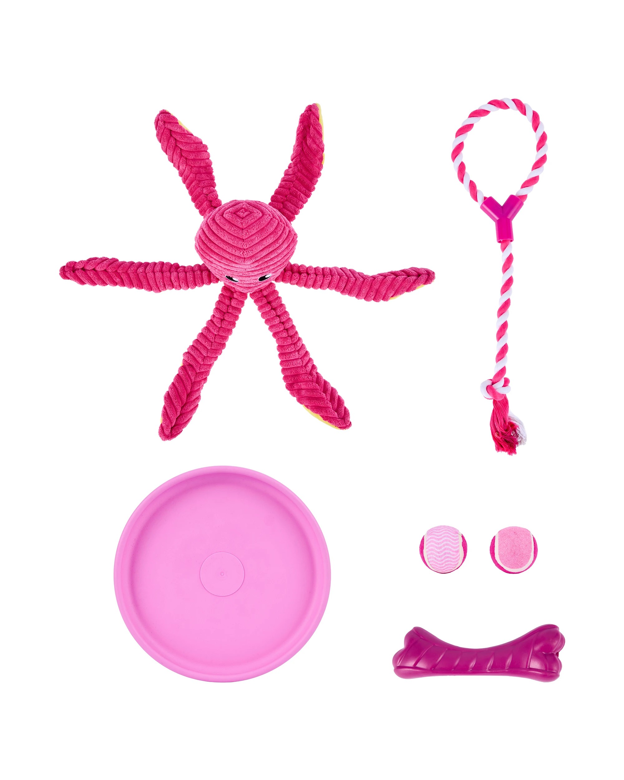 1 6 Pack Pet Toy Plush - Octopus, 1 of 7