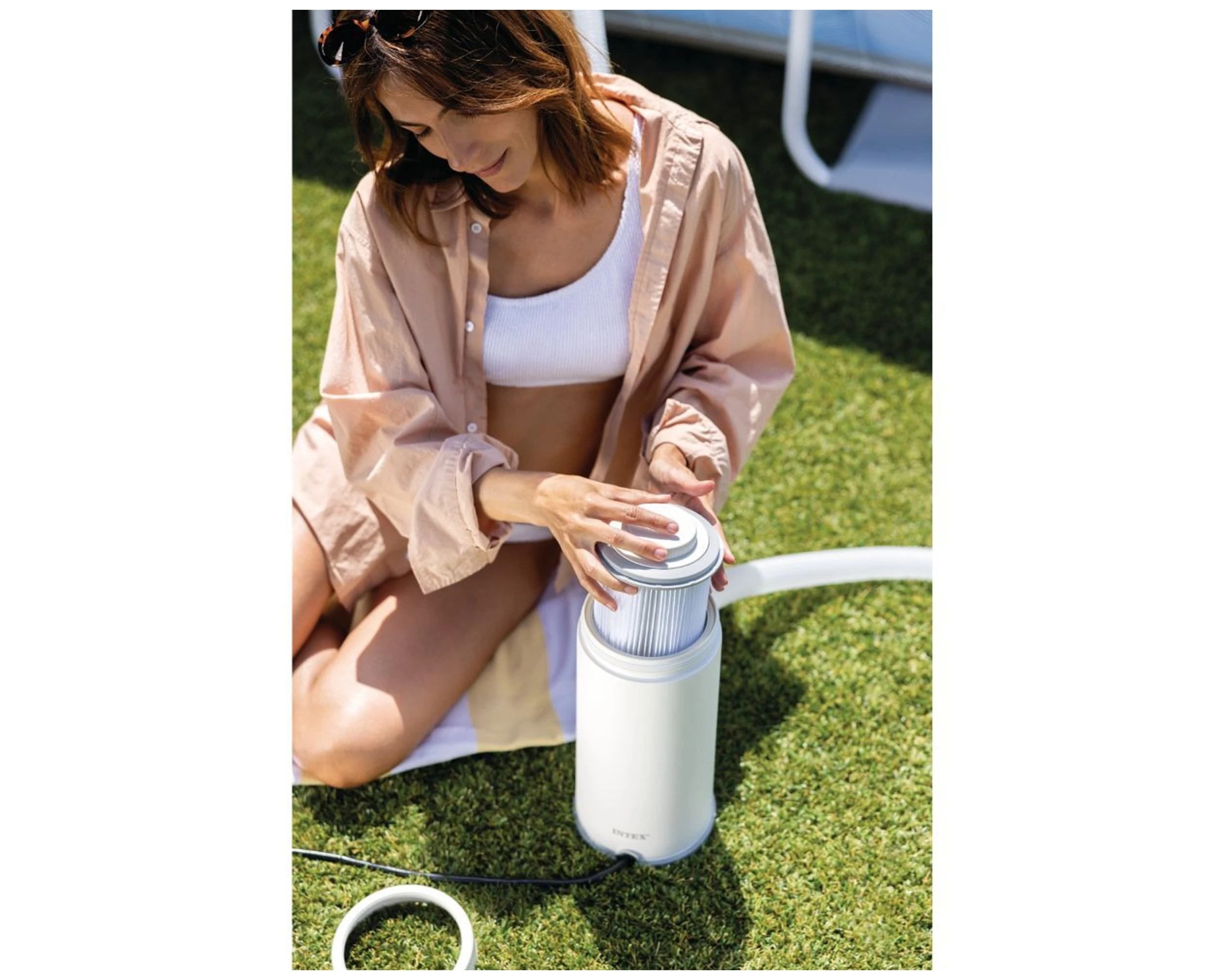 5 INTEX Cartridge Filter Pump Pool Filter Pump 530Gph Type A Up To 3800 Gal - Grey, 5 of 9