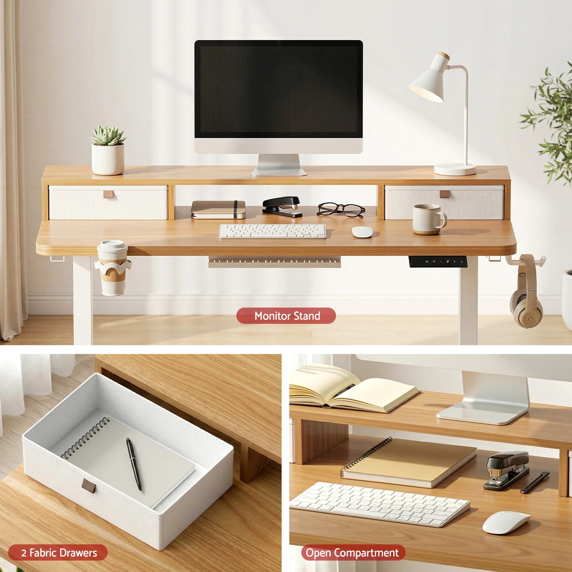 5 Artiss Electric Standing Desk Height Adjustable Sit Stand Desk Home Office - Multi, 5 of 6