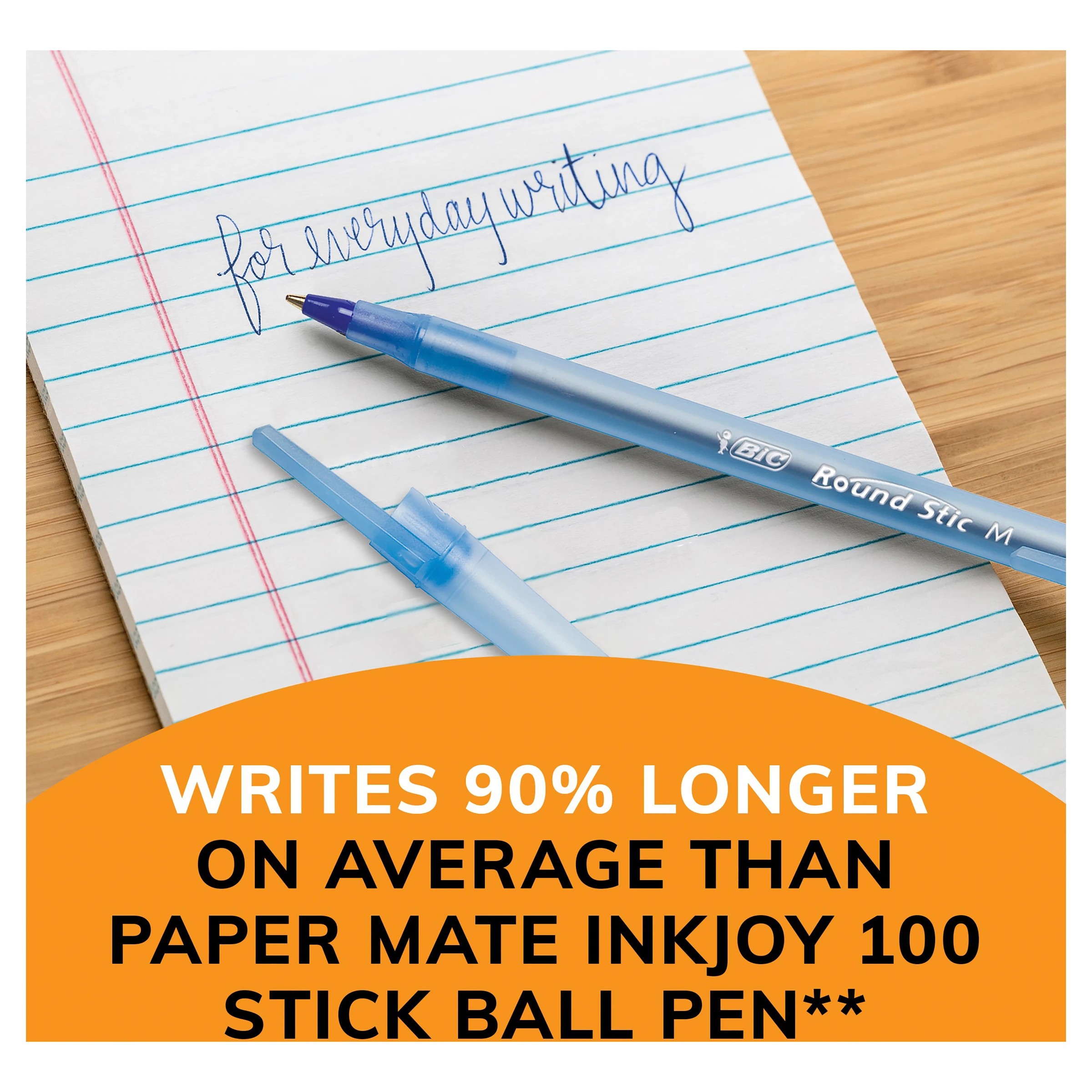 4 15 Pack BIC Round Stic Ballpoint Pens - Blue, 4 of 10