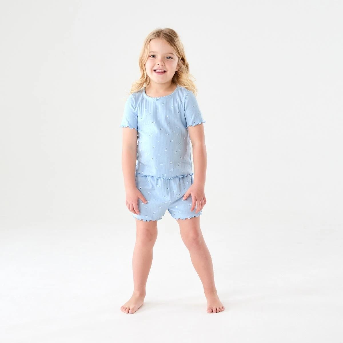 1 Pointelle Pyjama Set BLUE FLORAL, 1 of 7